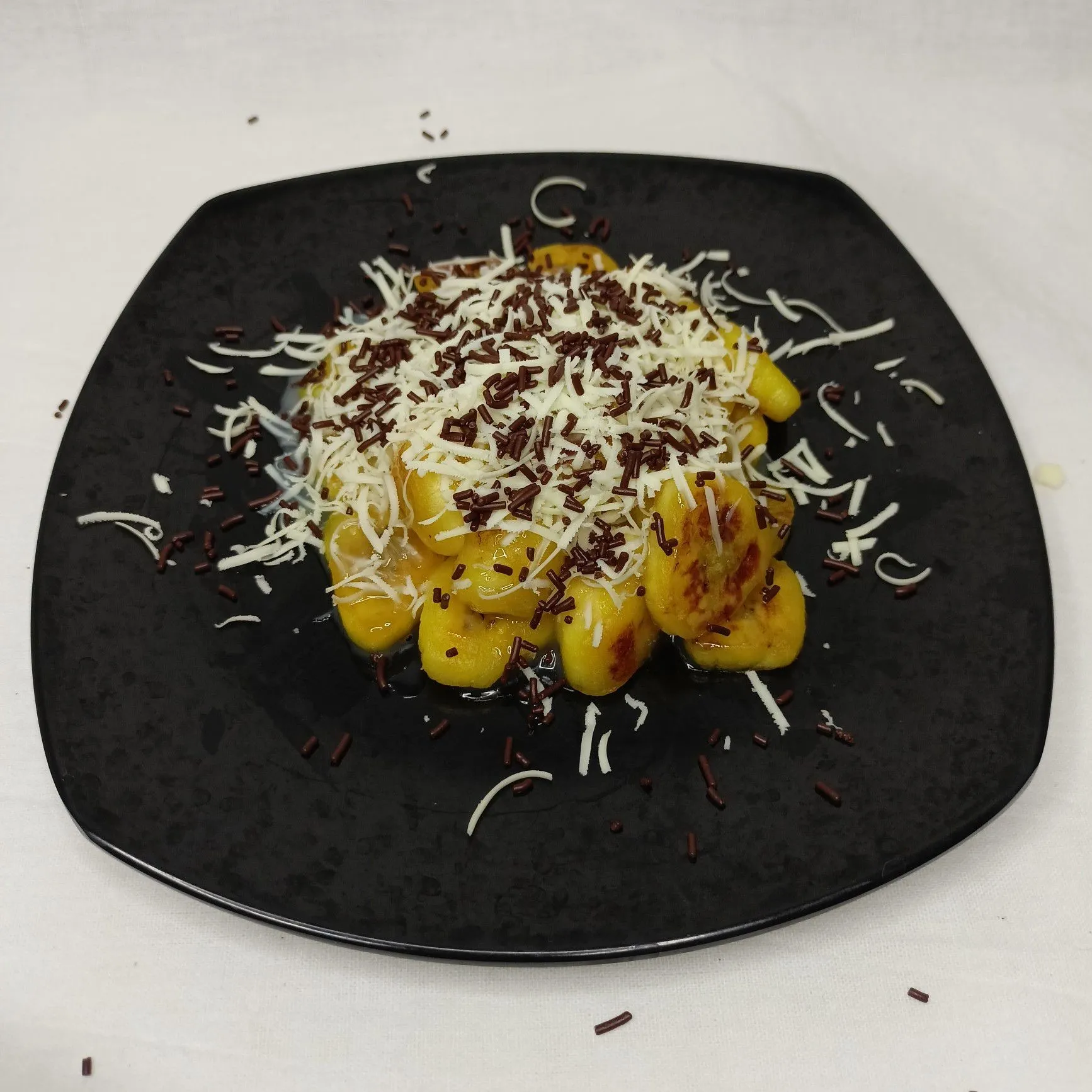Step 5 Pisang Cokelat Keju