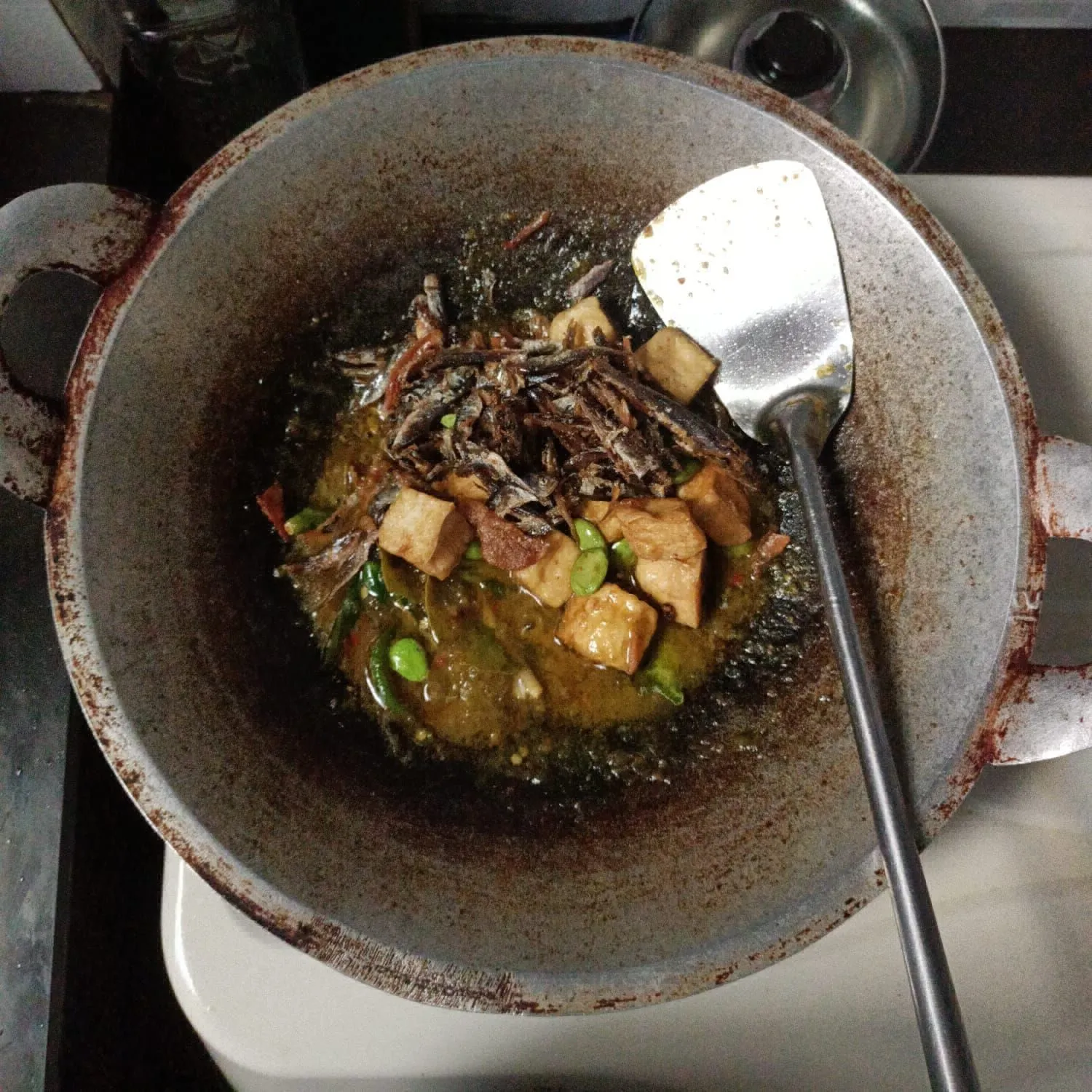 Step 6 Sambal Ijo Teri Campur Tahu Pete
