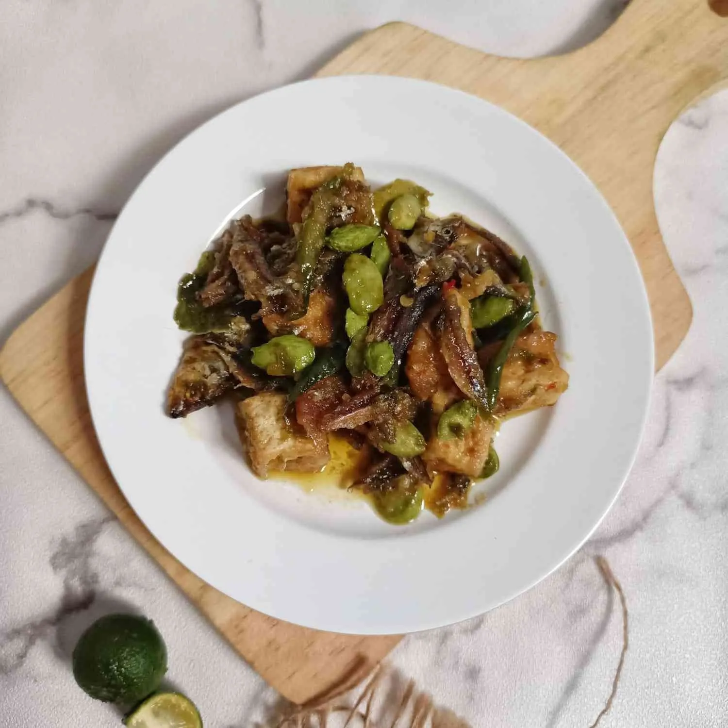 Sambal Ijo Teri Campur Tahu Pete