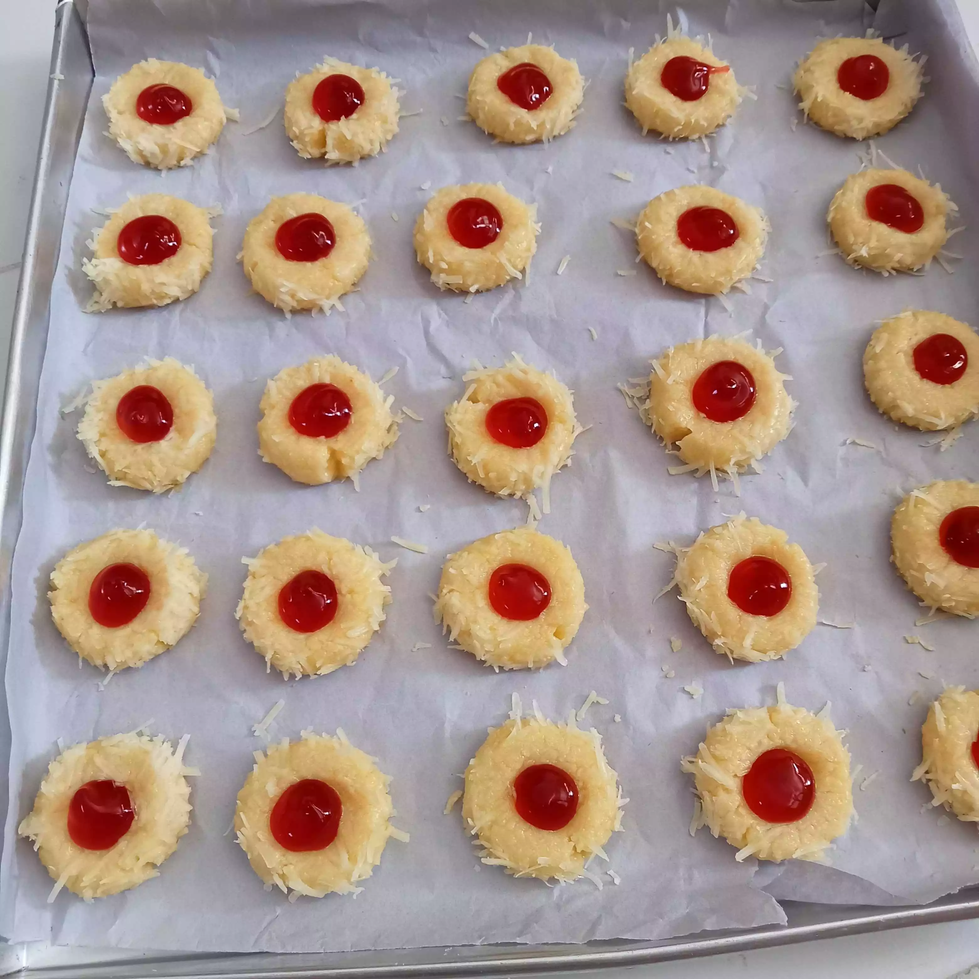 Step 6 Strawberry Cheese Thumbprint