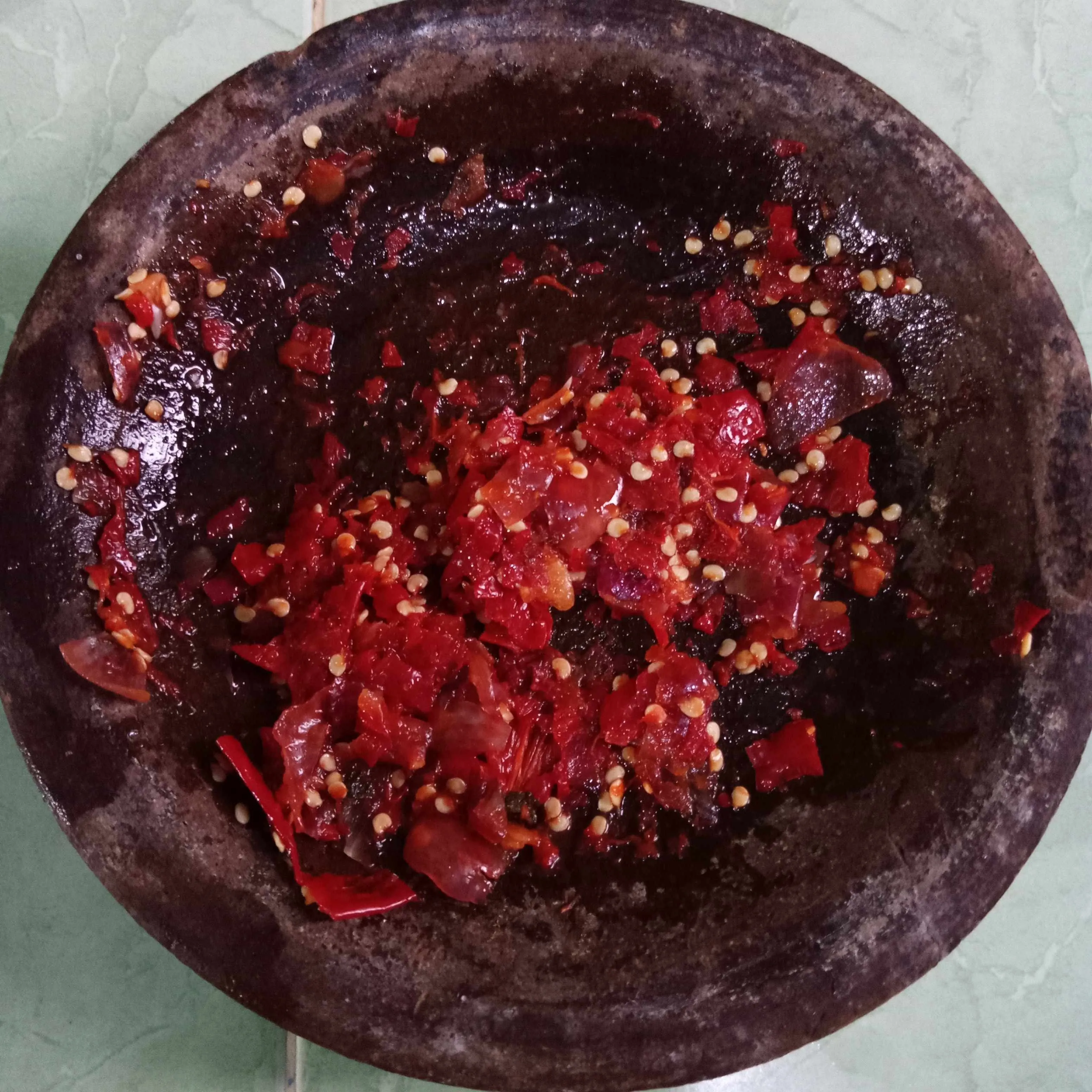Step 2 Terong Bakar Masak Petai
