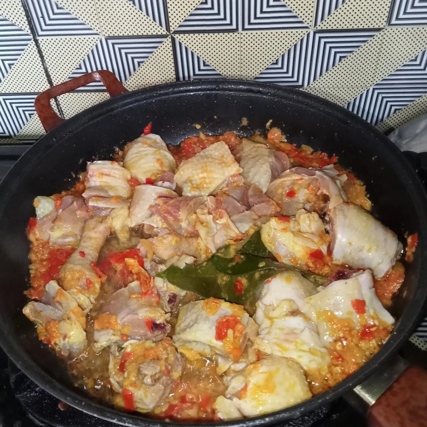 Step 4 Ayam Kampung Masak Tomat Pedas