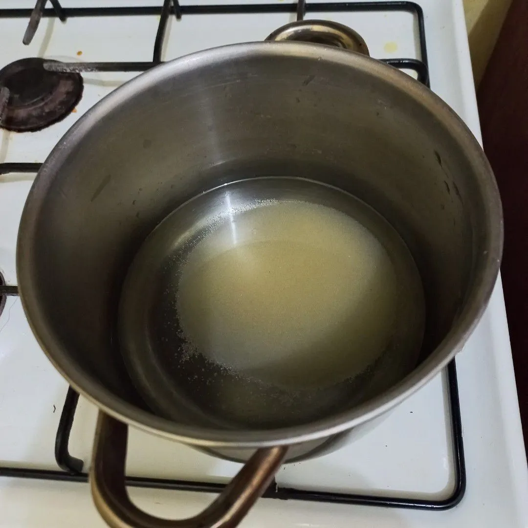 Step 2 Puding Susu Buah Naga