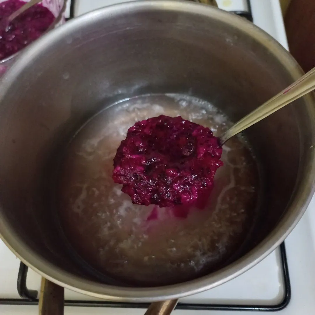 Step 3 Puding Susu Buah Naga
