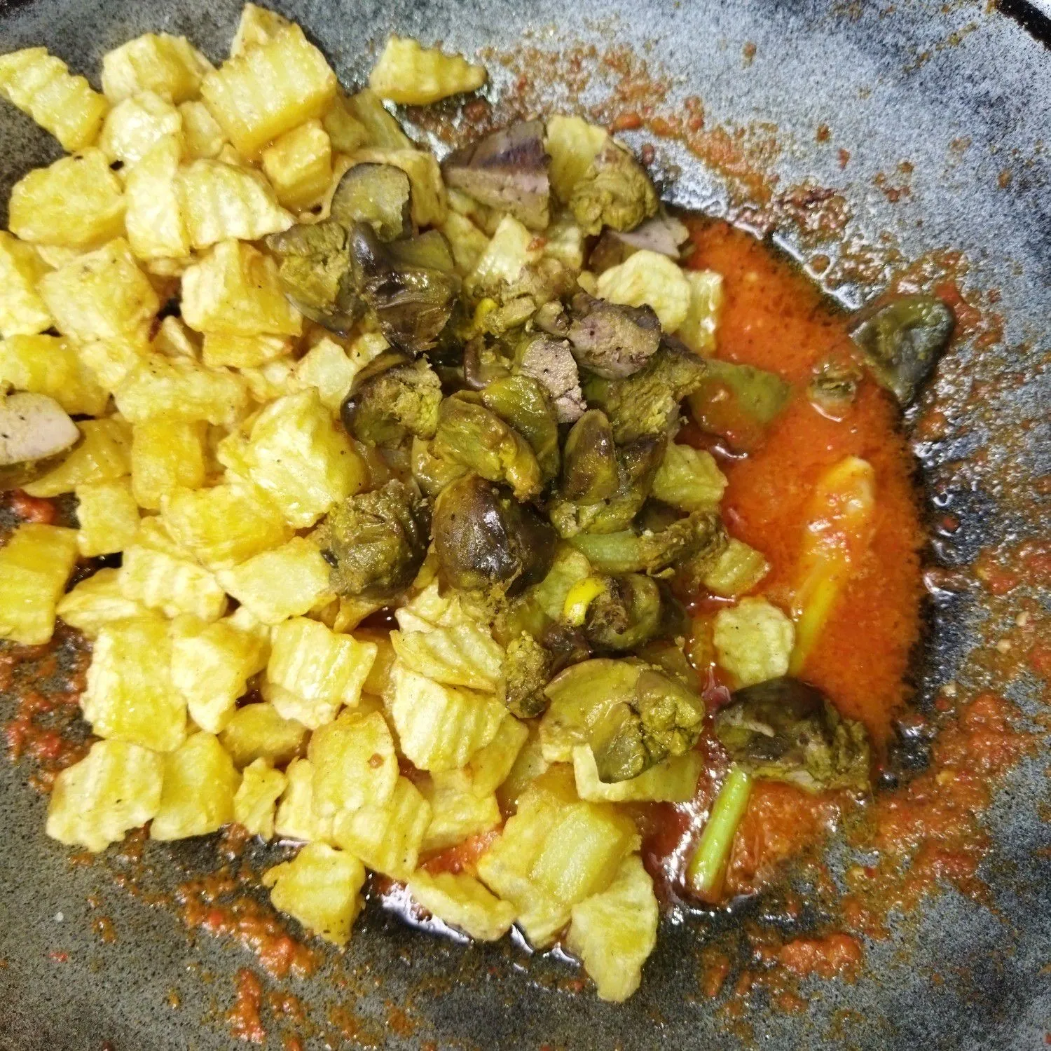 Step 7 Sambal Goreng Kentang Ati