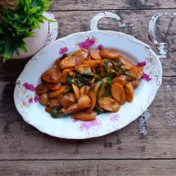 Oseng Sosis Saus Tiram