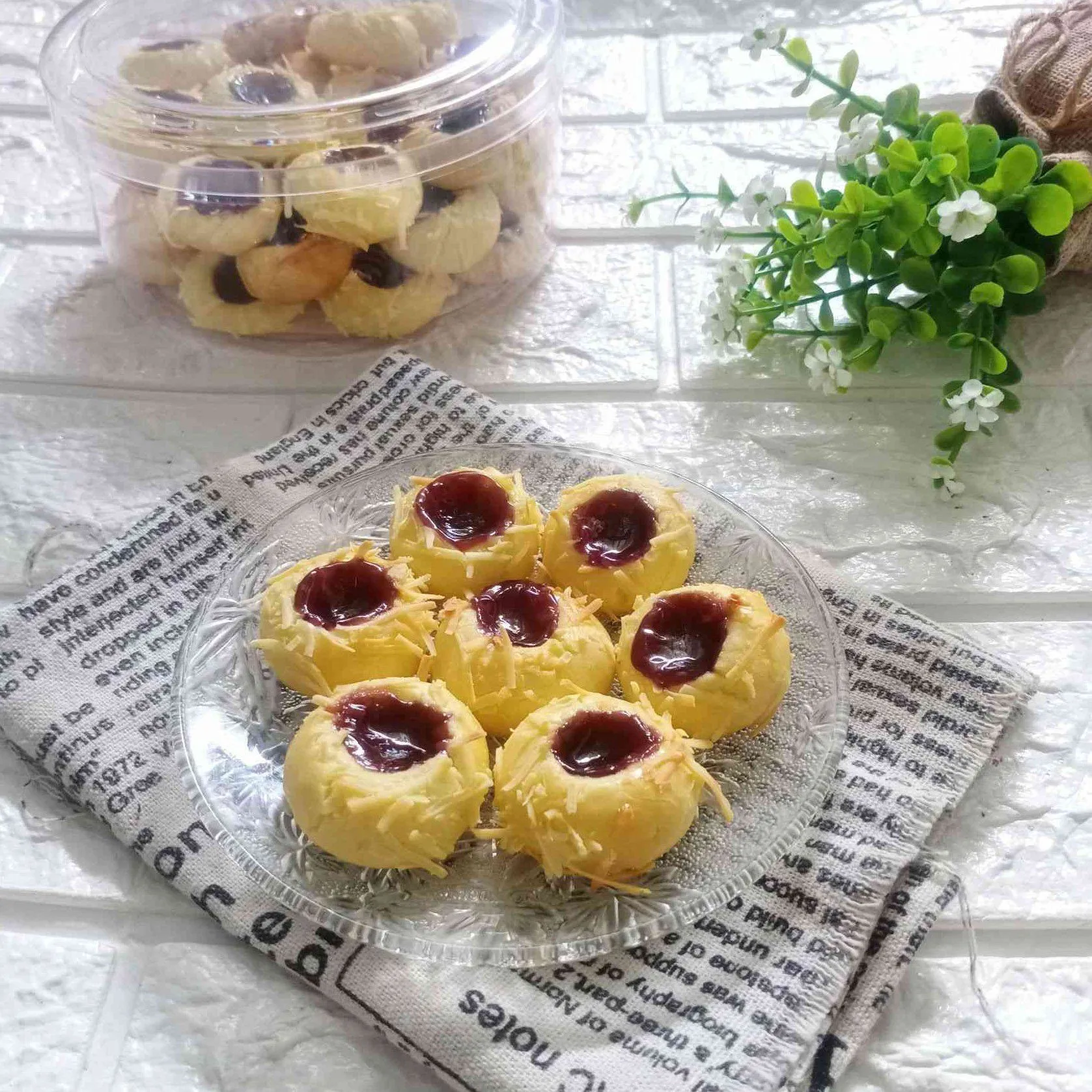 Blueberry Thumbprint Cookies