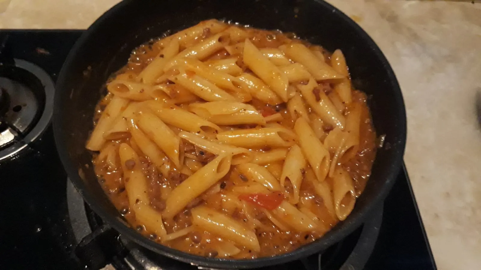 Step 5 Pasta Penne Bolognese