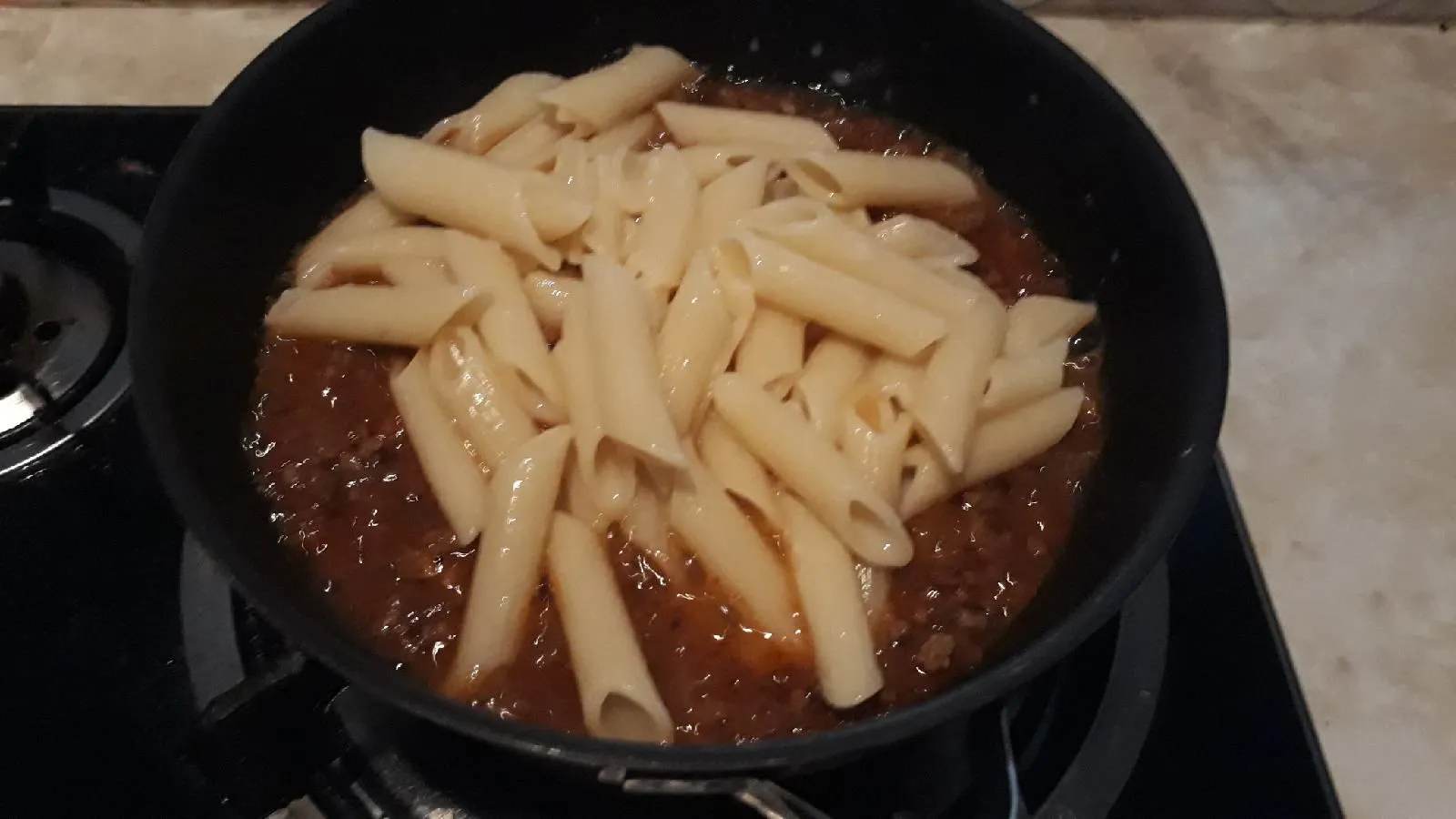 Step 4 Pasta Penne Bolognese