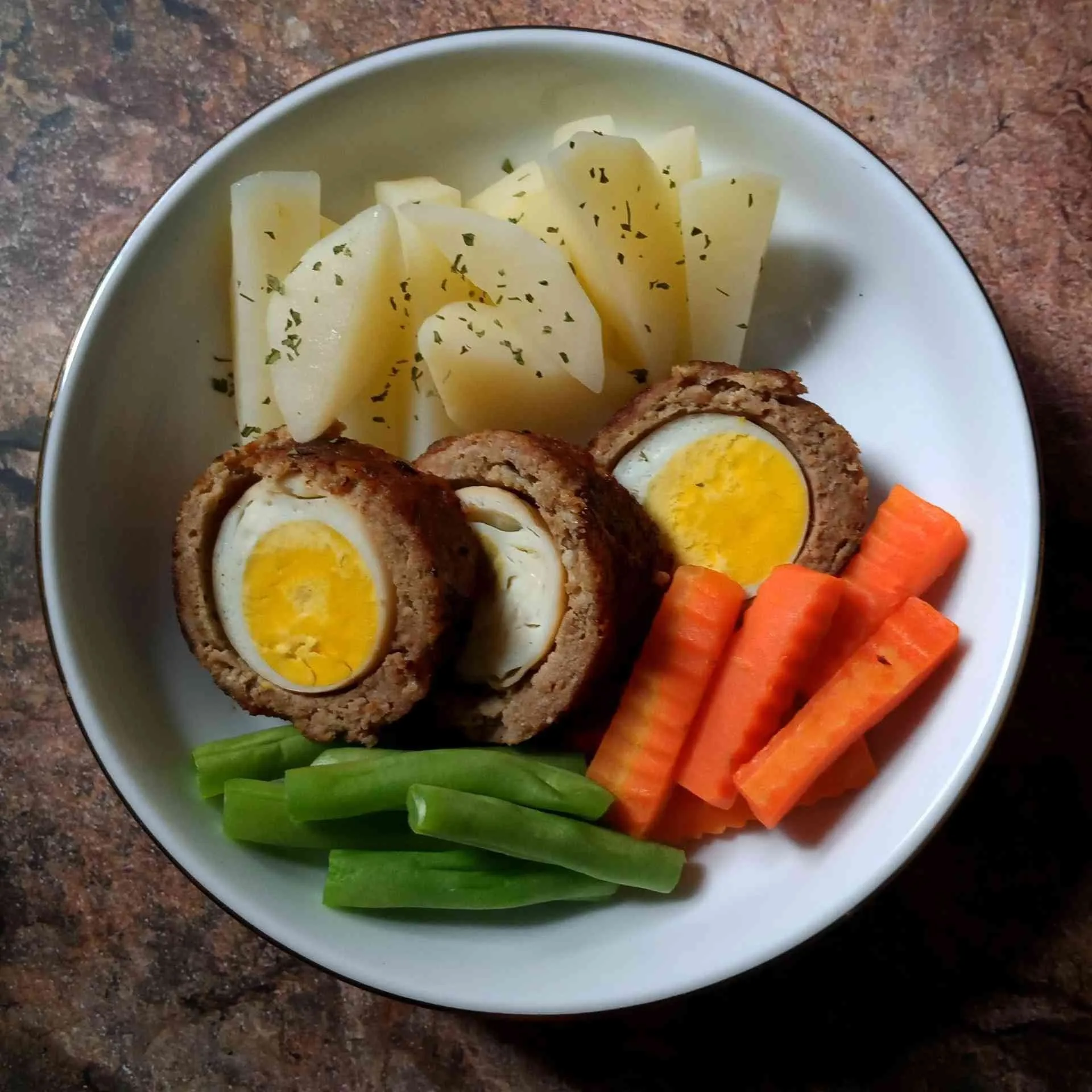 Egg Stuffed Beef Galantine