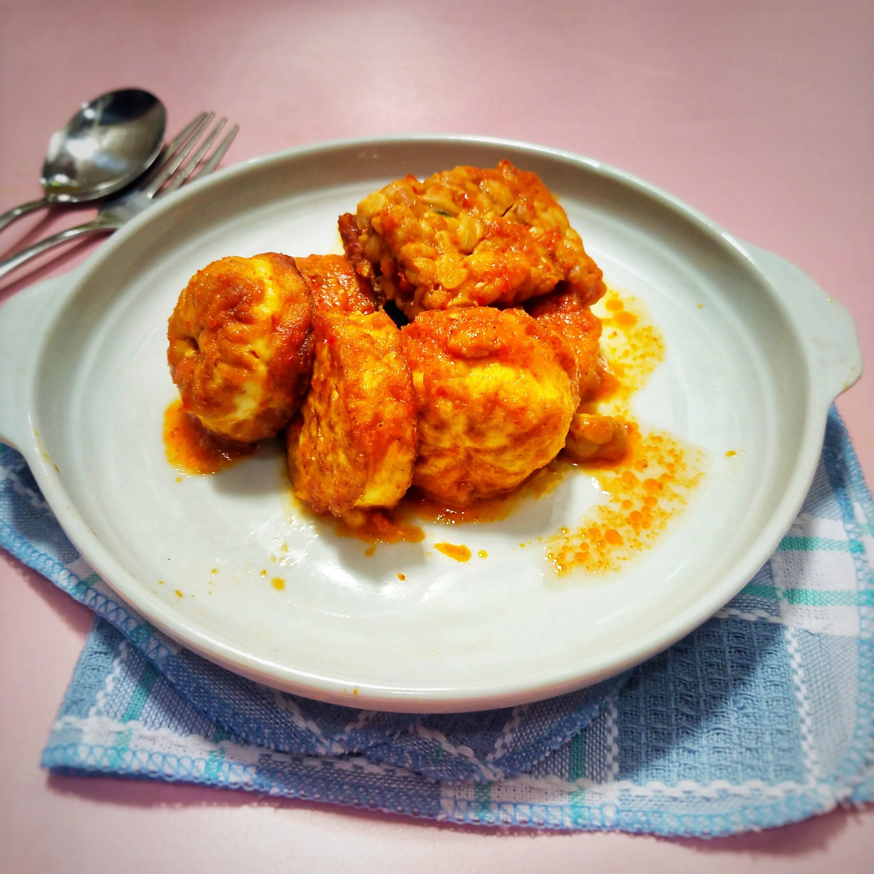 Step 5 Balado putih Telur dan Tempe