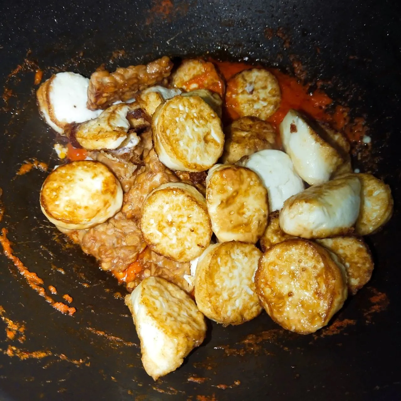 Step 3 Balado putih Telur dan Tempe