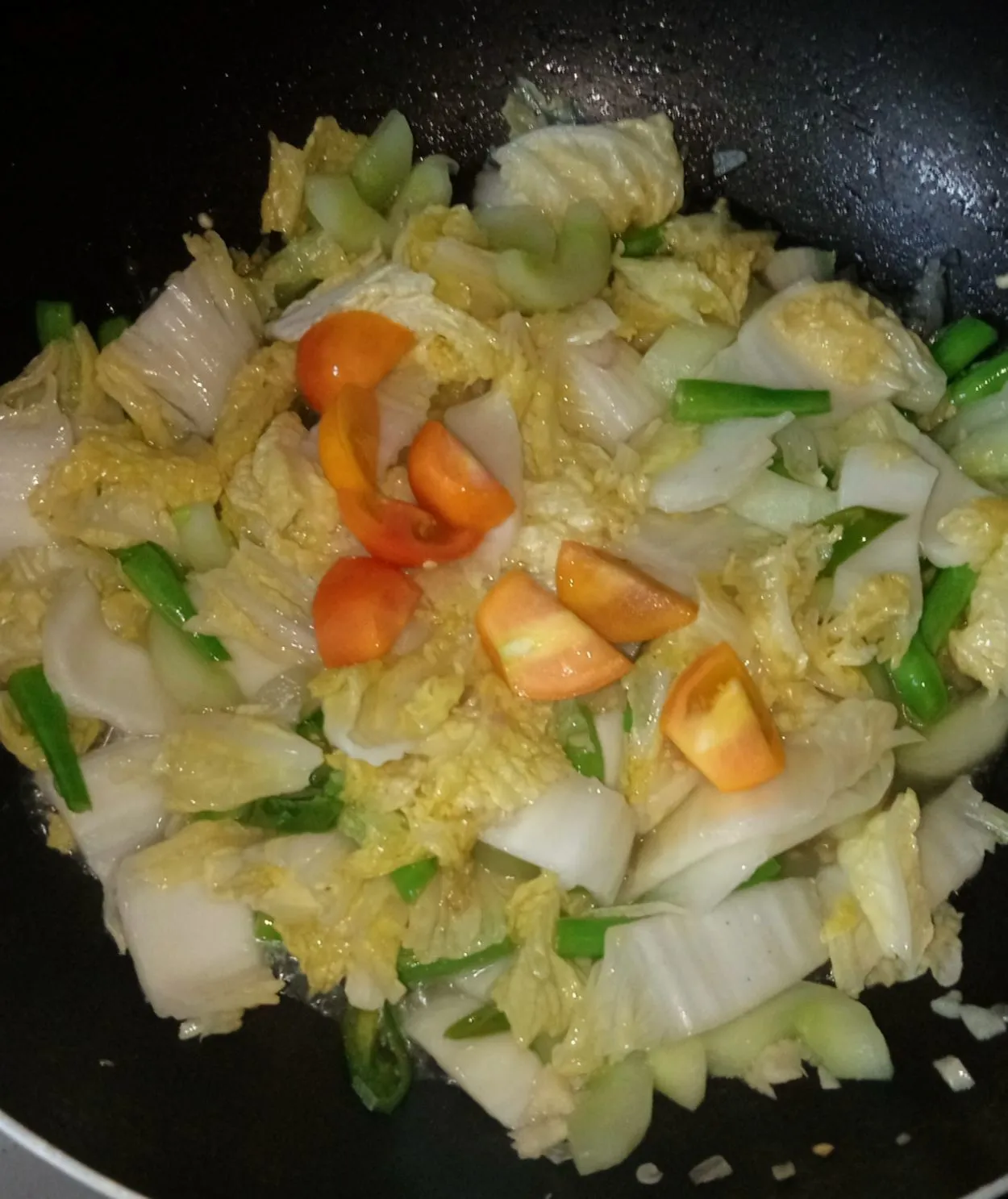 Step 5 Tumis Sawi Putih Timun Buncis