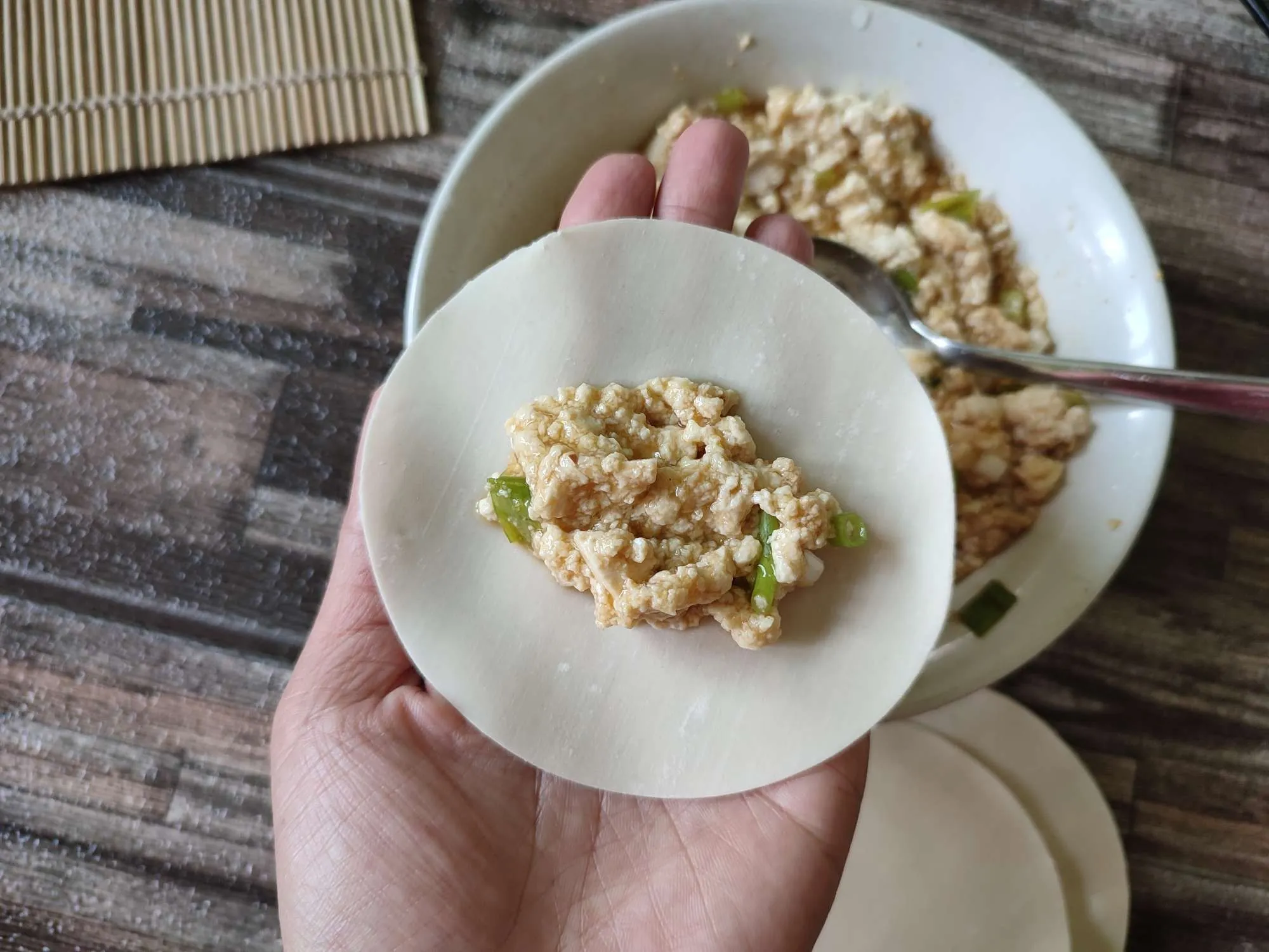 Step 2 Tofu Mandu Twigim