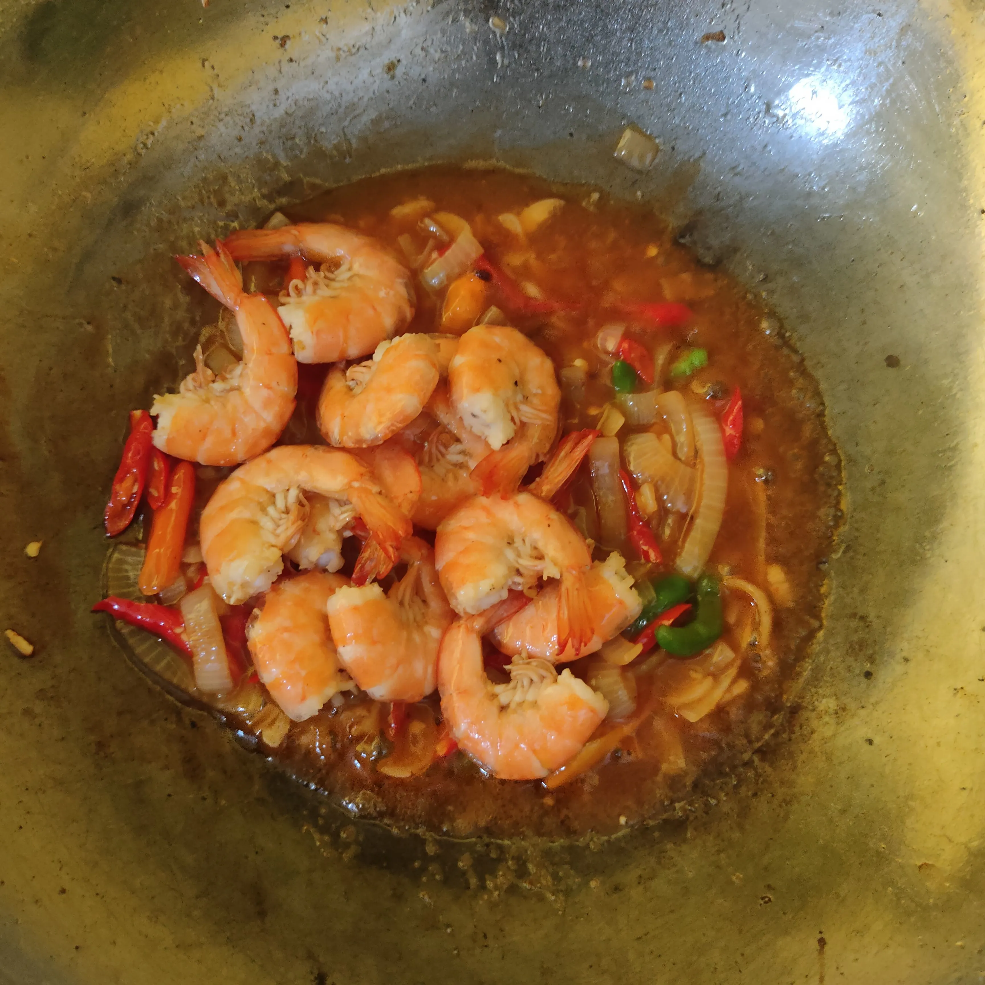 Step 6 Udang Asam Manis Pedas