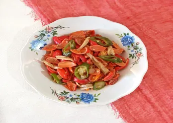 Kulit Melinjo Teri Cabe Hijau #MakanMasakBijak