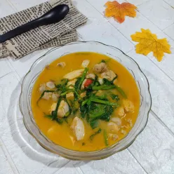Kangkung dan Ayam Kuah Santan