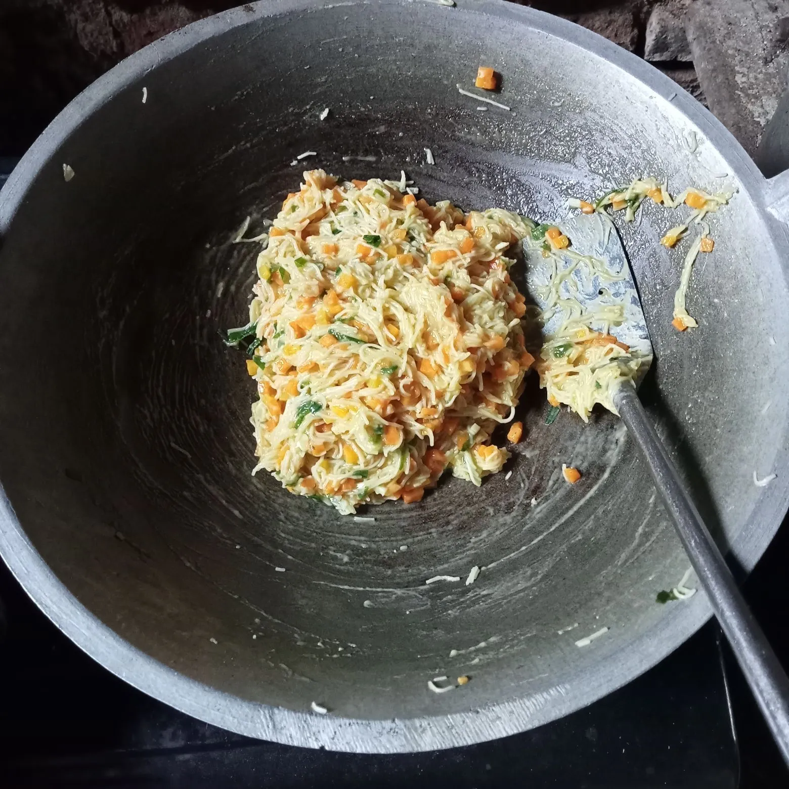 Step 3 Misoa goreng