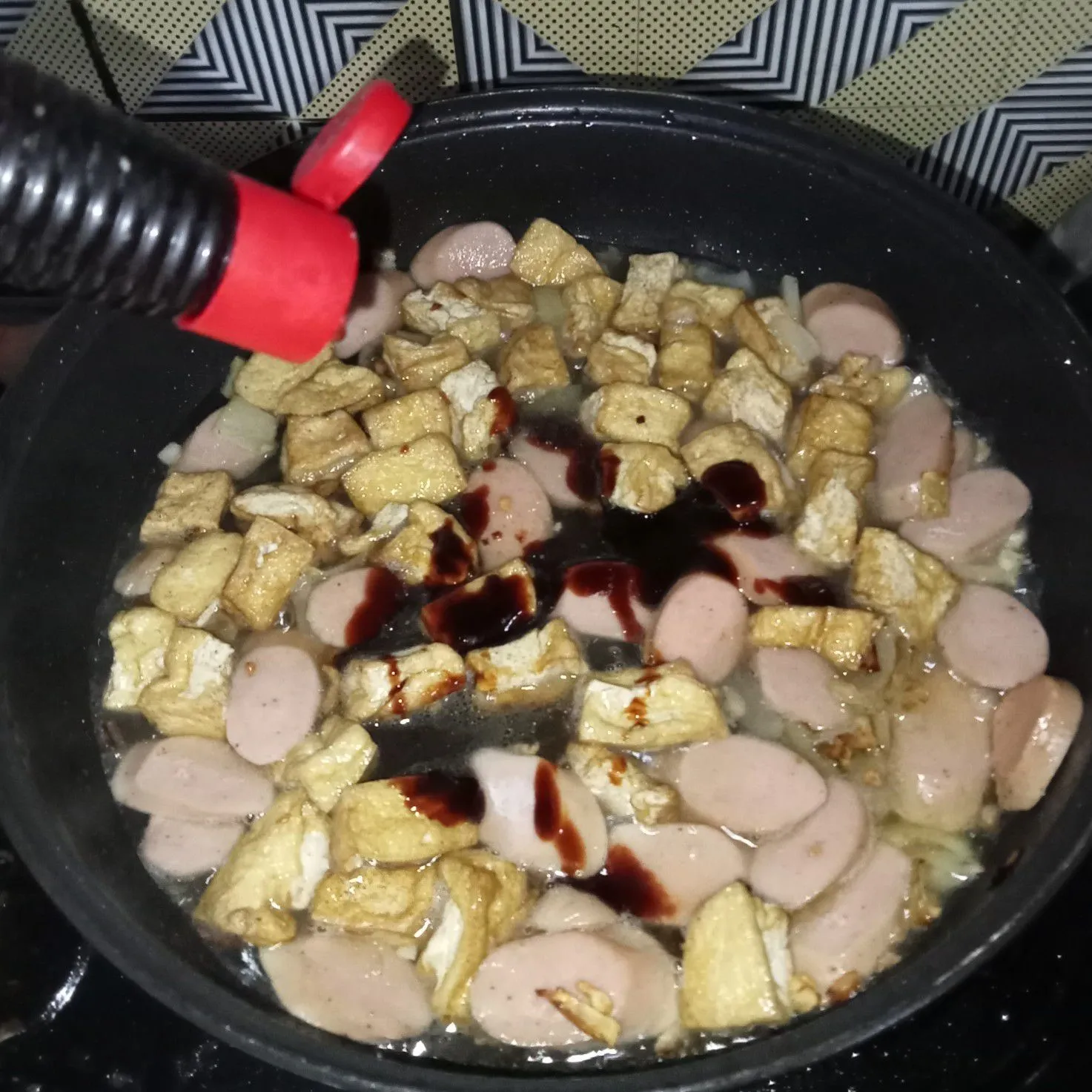 Step 5 Sosis Tahu Saus Teriyaki