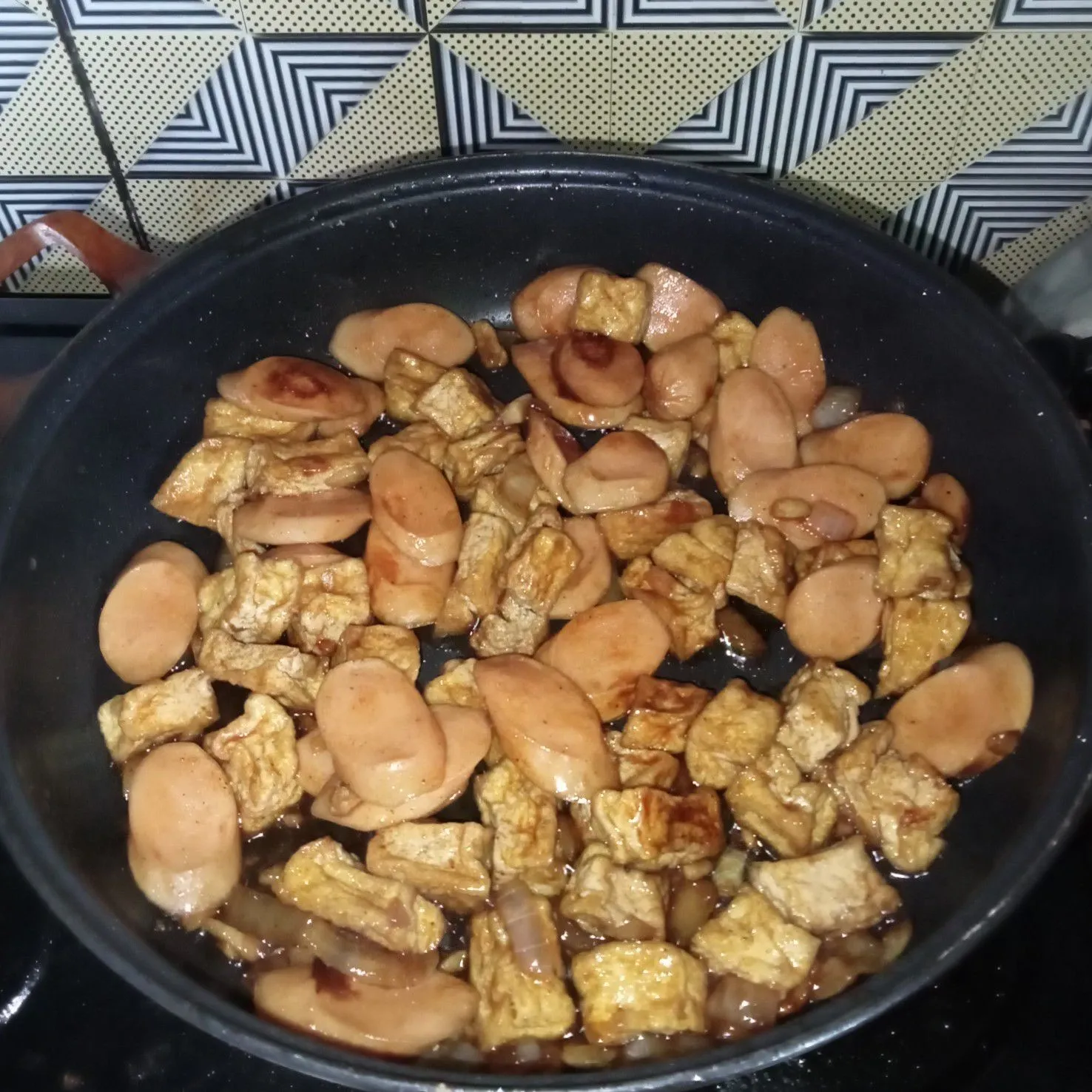 Step 6 Sosis Tahu Saus Teriyaki