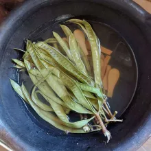 Rebus petai cina hingga matang, tiriskan.