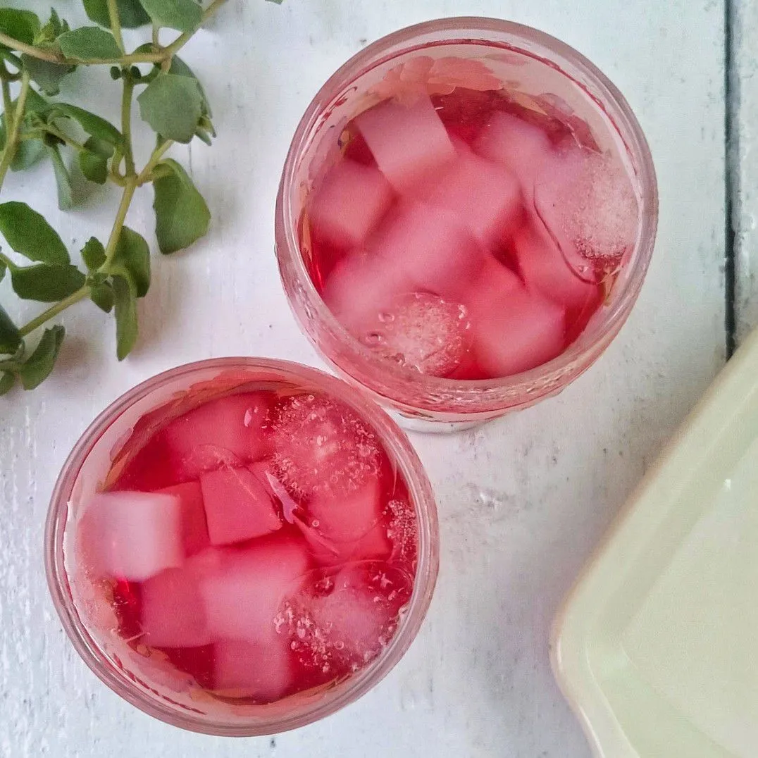 Step 5 Es Nata de Coco Jeruk Kunci Sirup