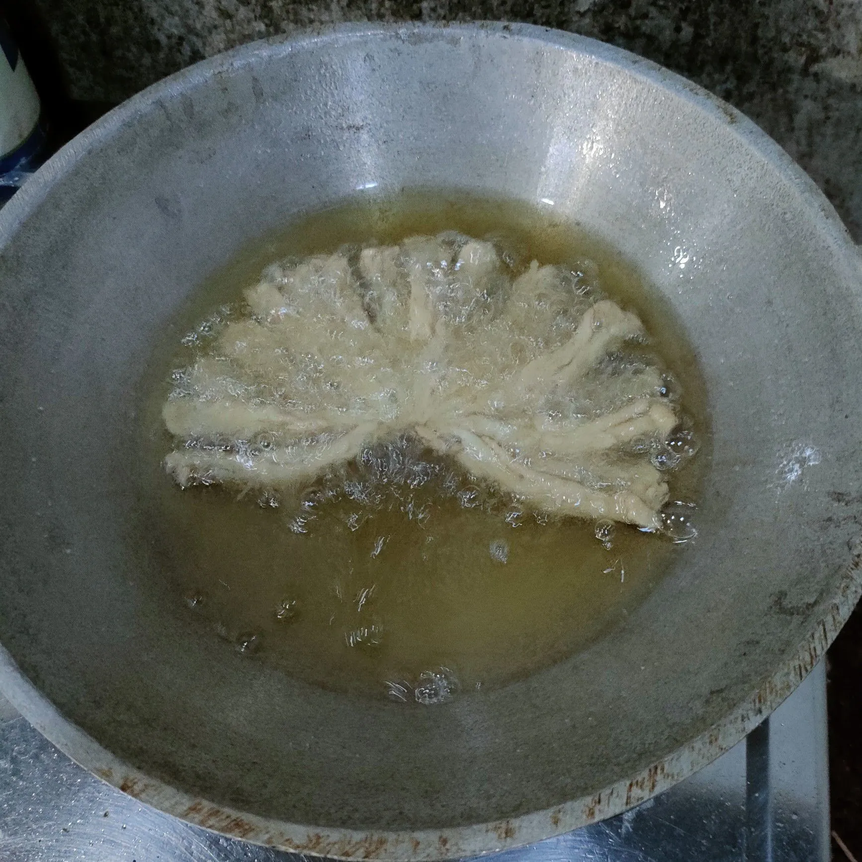 Step 8 Bunga Jantung Pisang Krispi