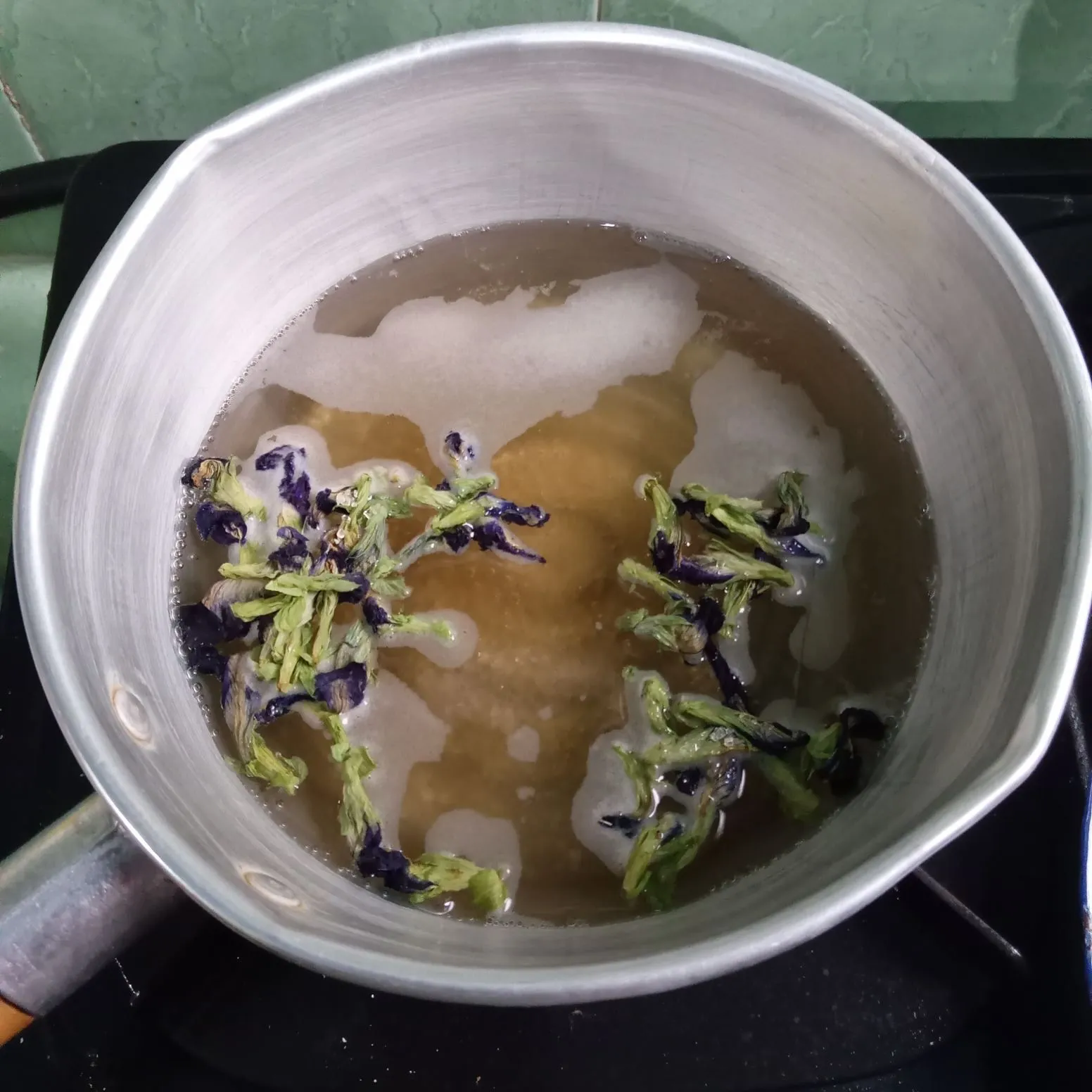 Step 1 Es Jelly Susu Bunga Telang