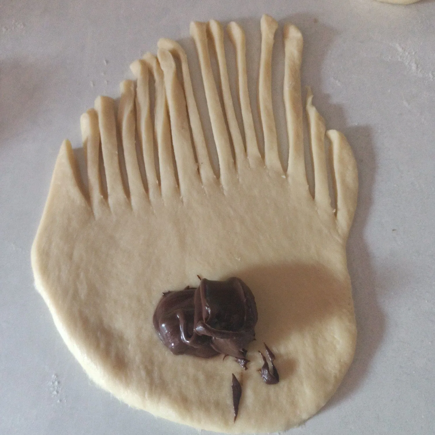 Step 6 Wool Roll Bread isi Coklat