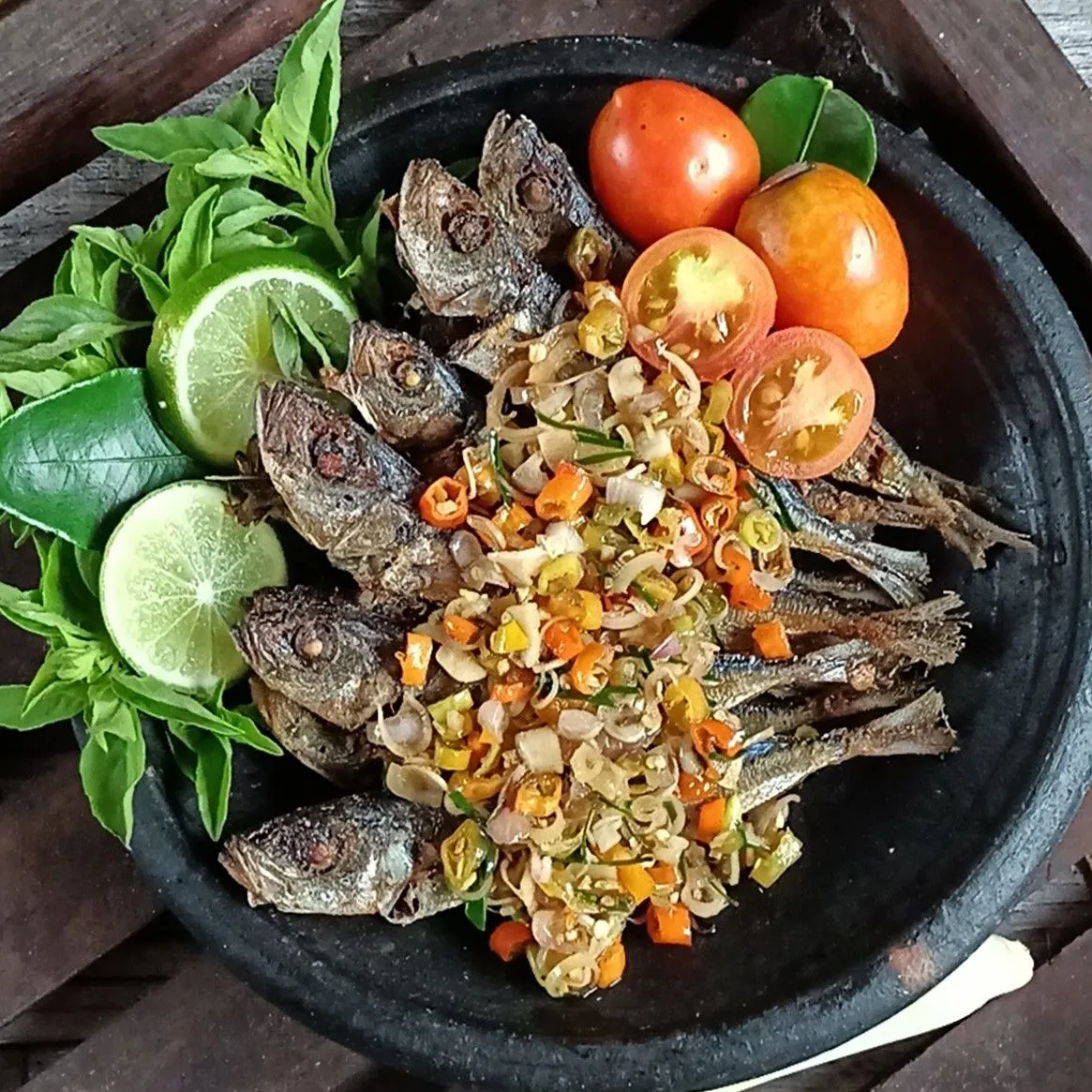 Step 5 Baby Layang Sambal Matah