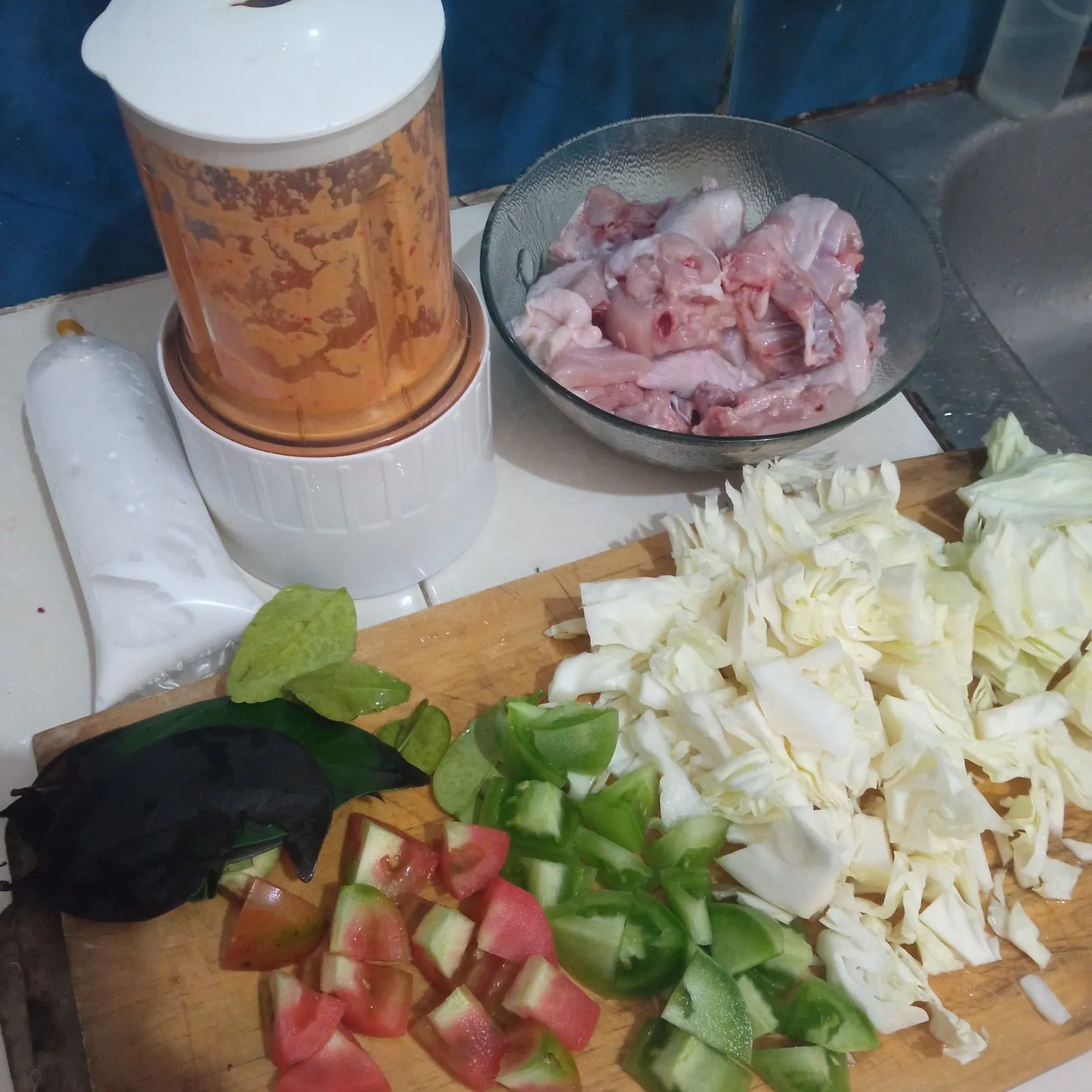 Step 1 Tongseng Ayam