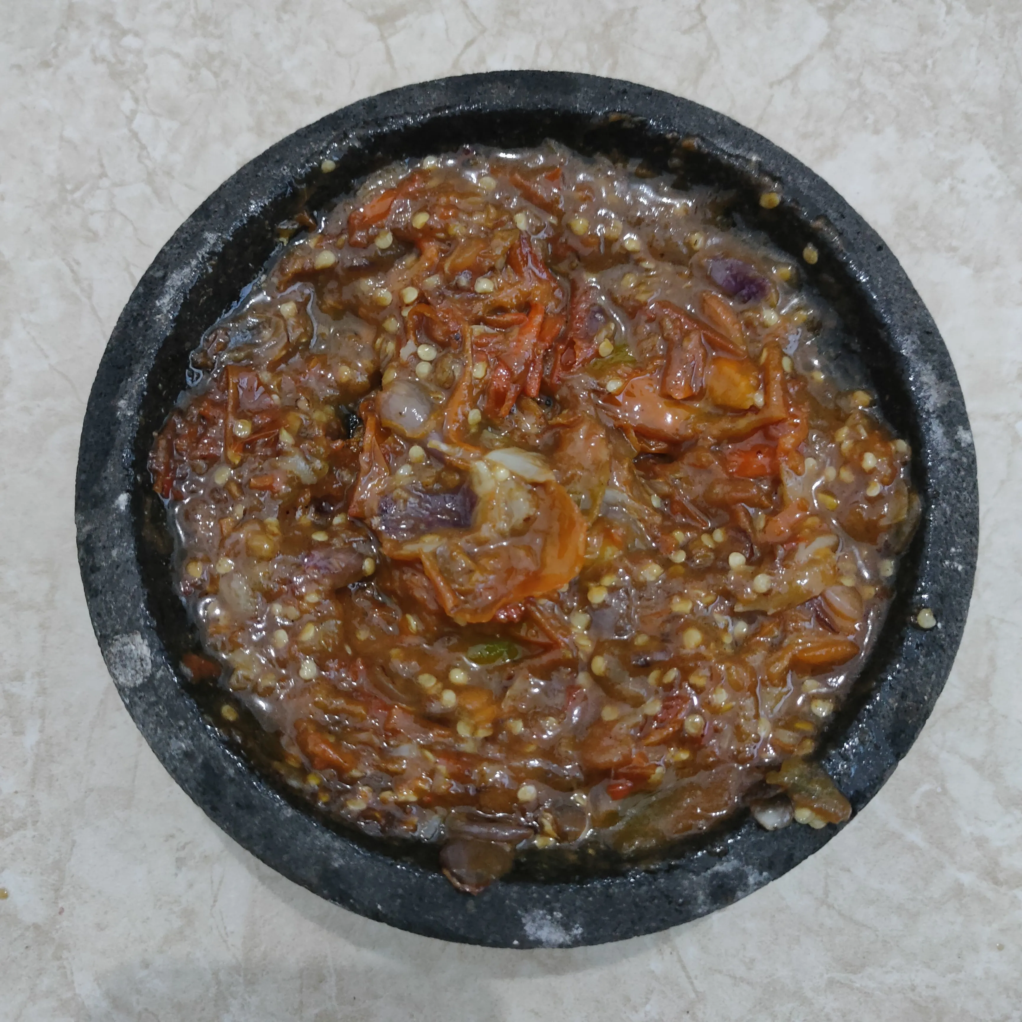 Step 8 Sego Sambel Udang Telur