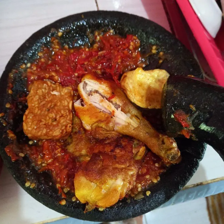 Step 8 Ayam penyet suroboyo