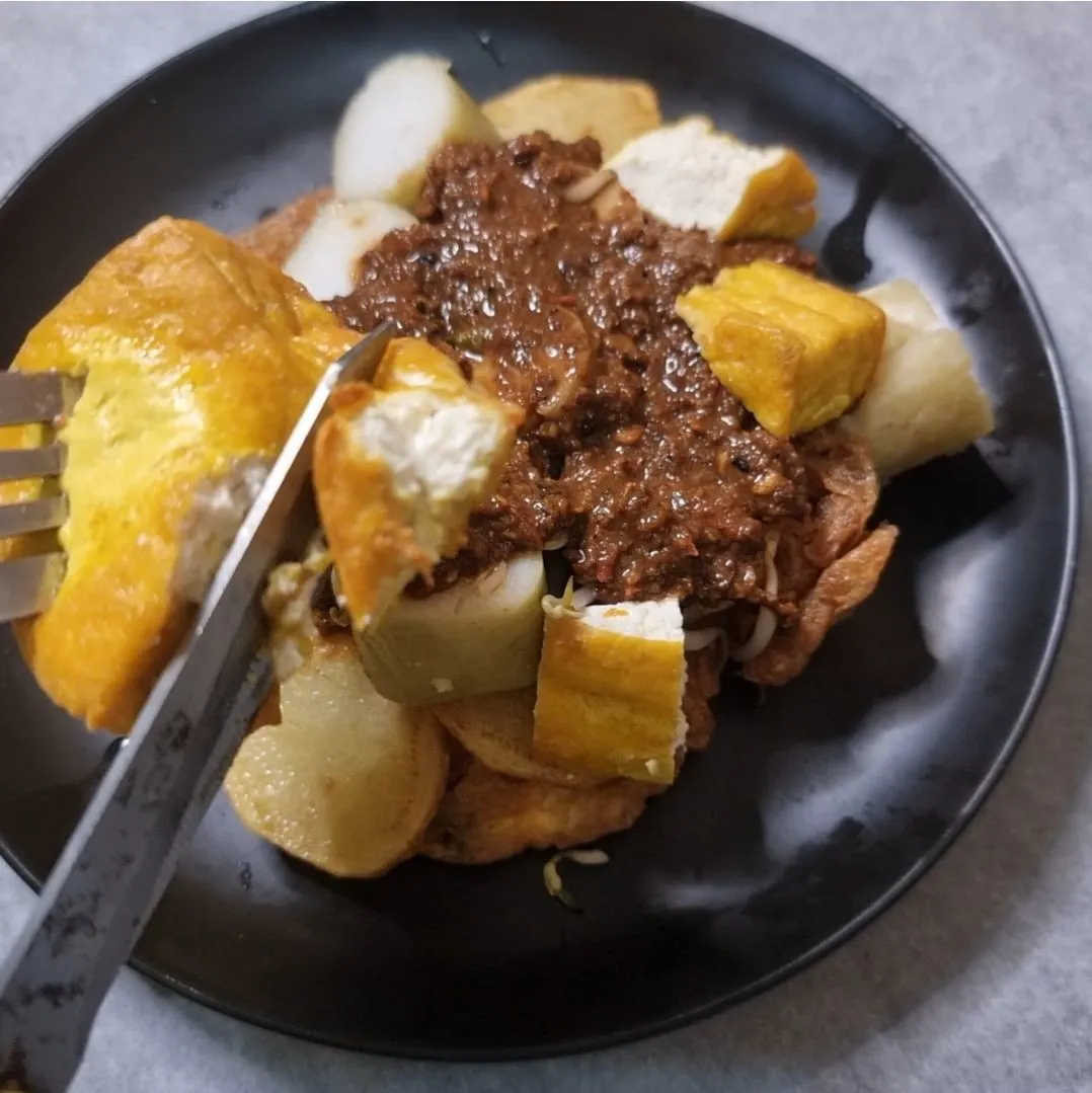 Step 6 Tahu Tek Telur