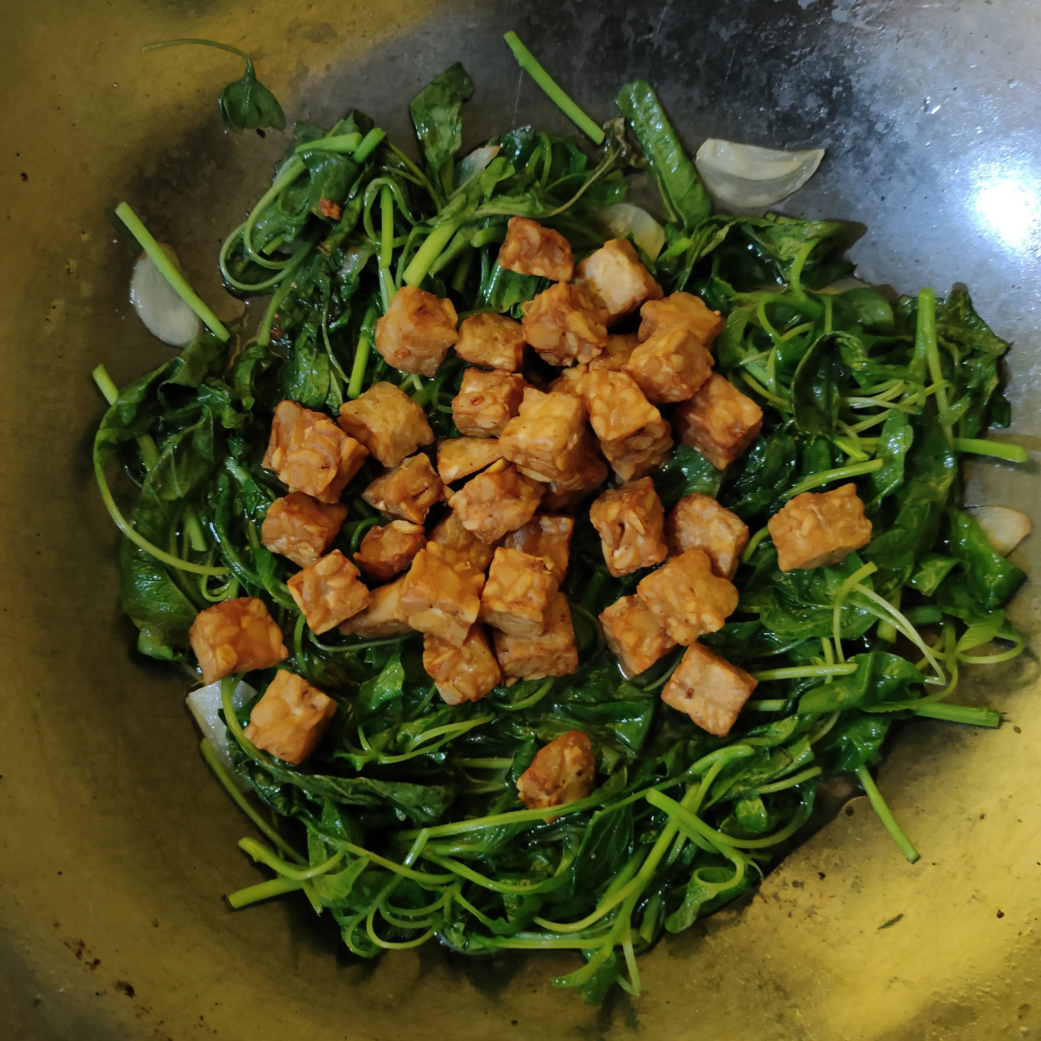 Step 4 Tumis Tempe Bayam