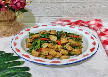 Tumis Pakis Tempe Saus Tiram