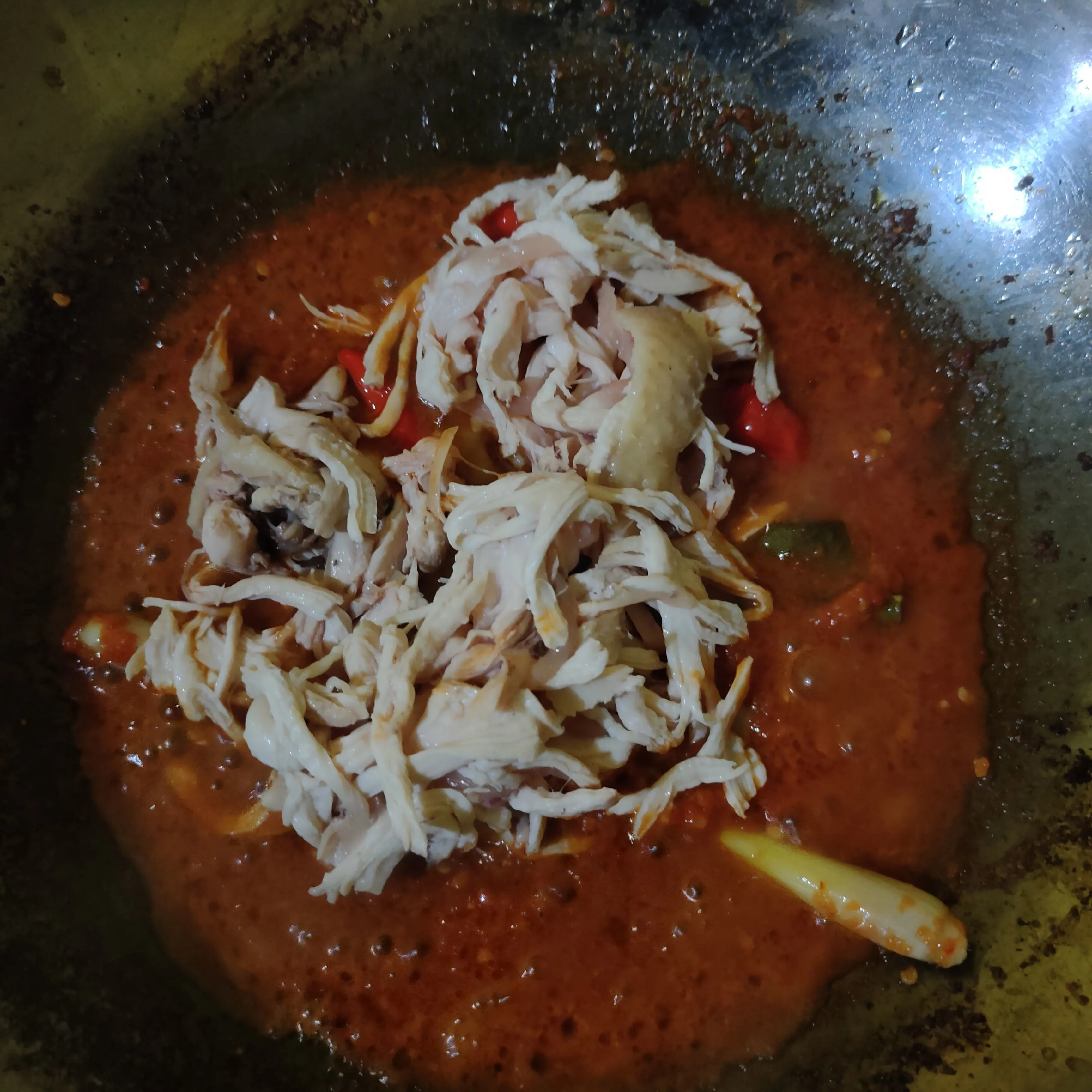 Step 5 Ayam Suwir Mercon ala Bali