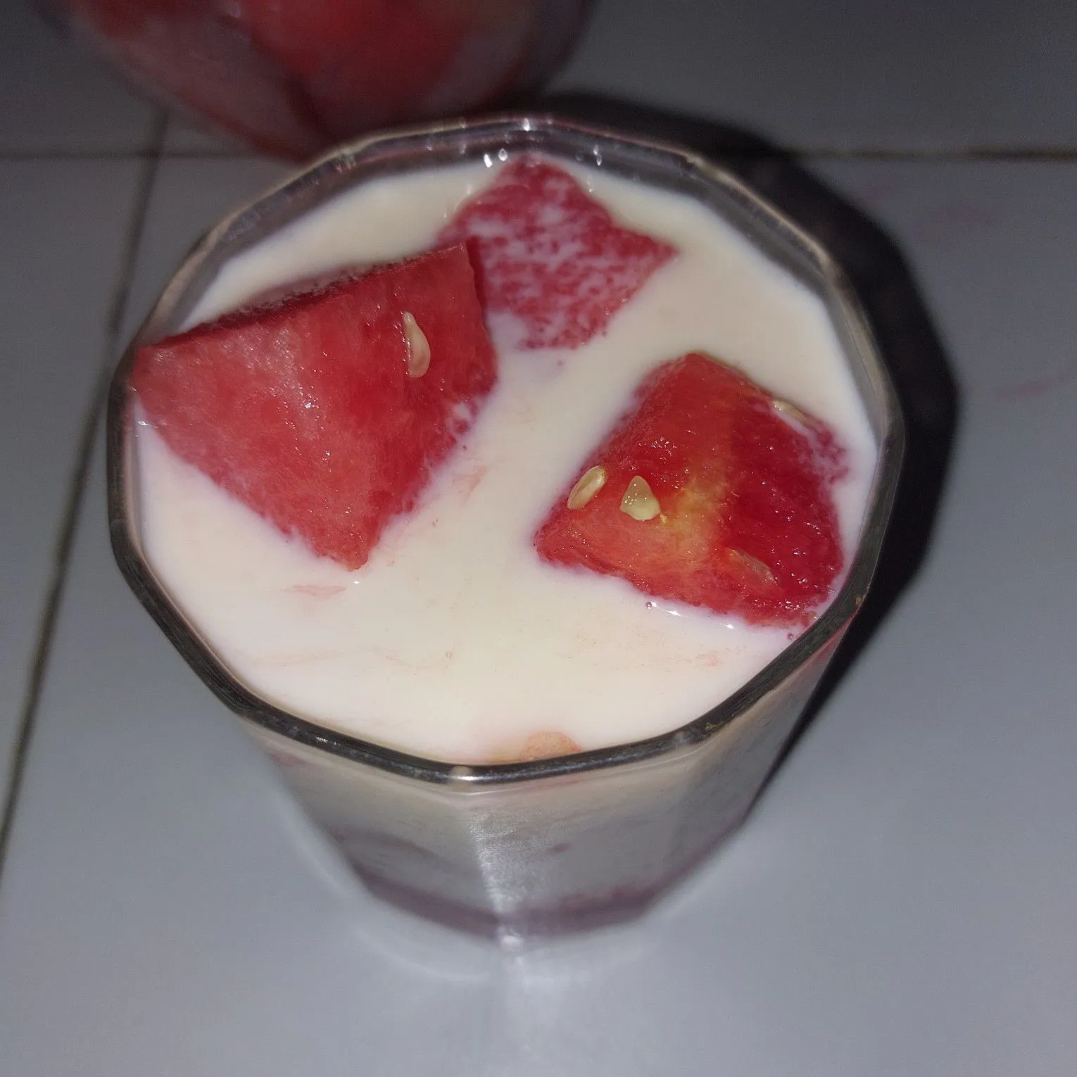 Step 6 Semangka Susu Coco Pandan Selasih