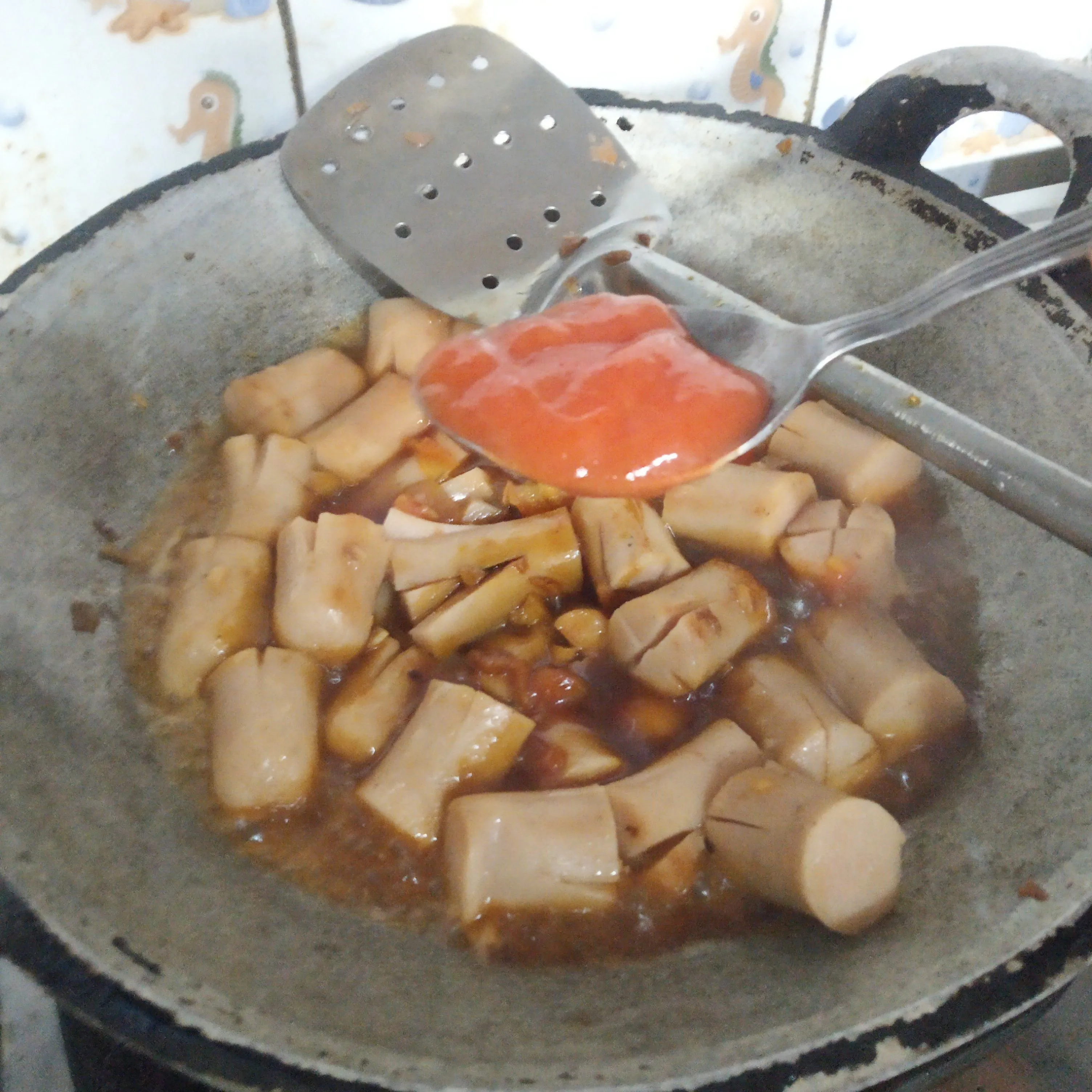 Step 4 Sosis Asam Manis