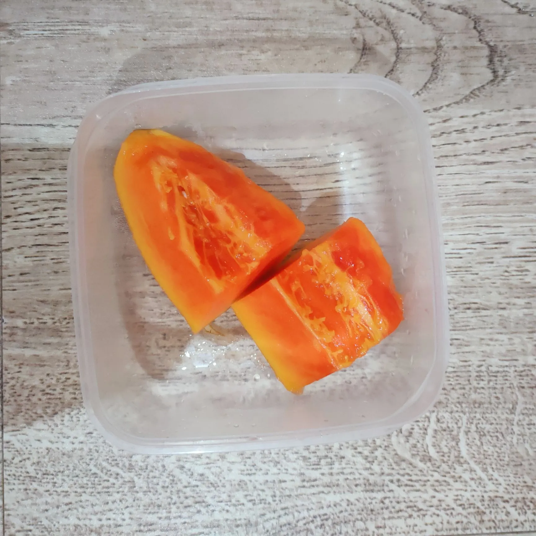 Step 1 Es Yogurt Papaya