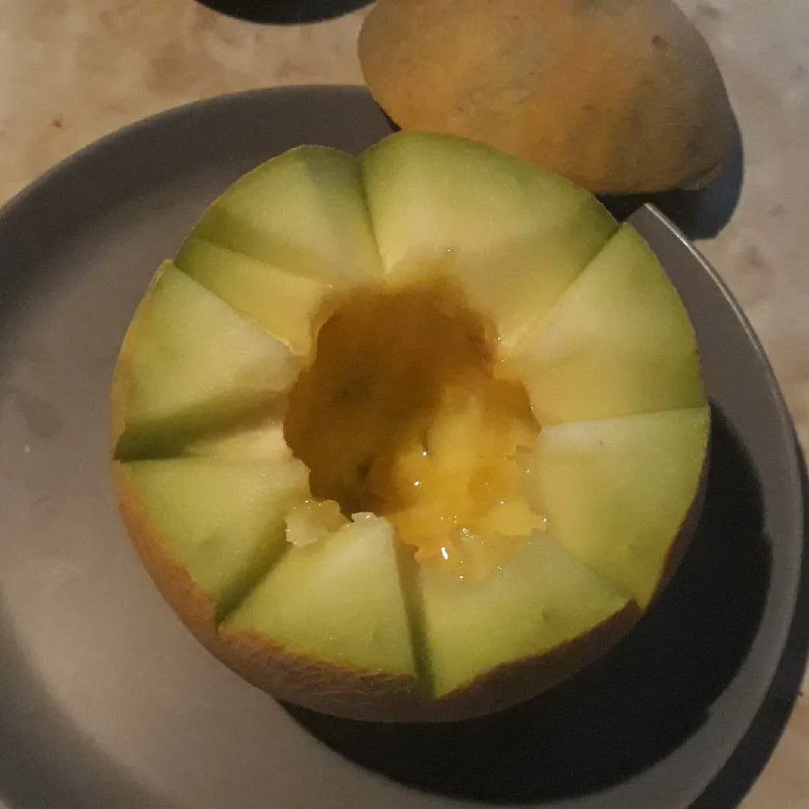Step 1 Es Buah Mangkuk Melon