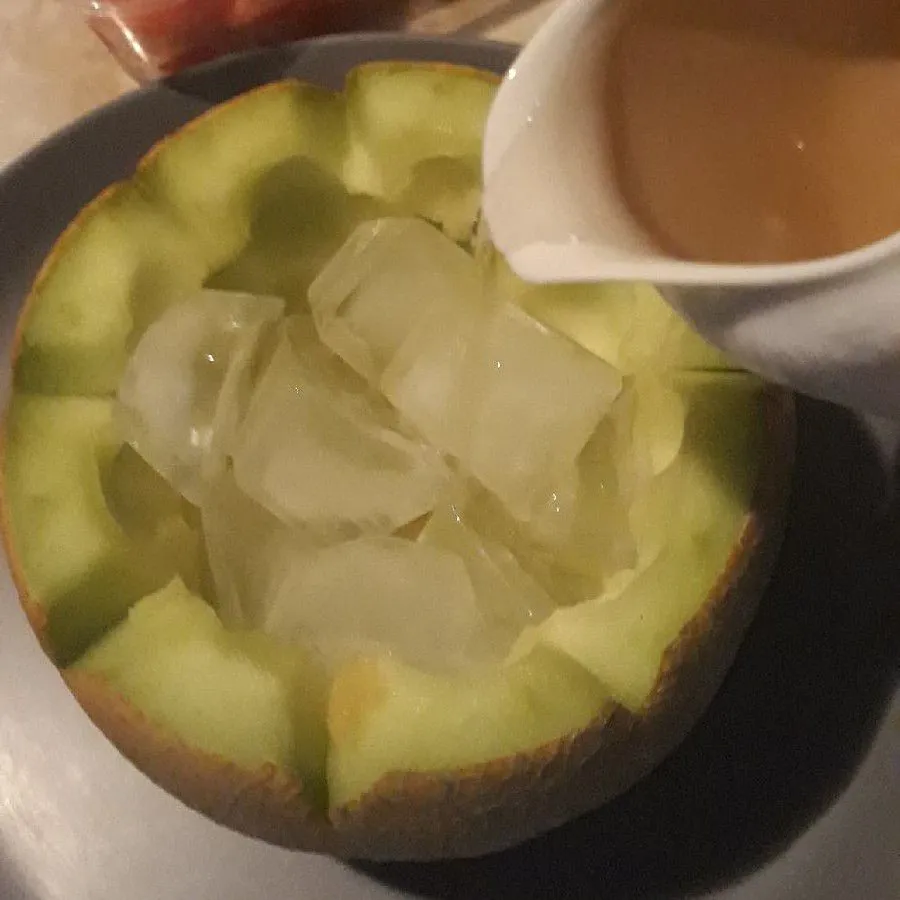 Step 2 Es Buah Mangkuk Melon