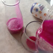 Salin juga kedalam gelas saji.