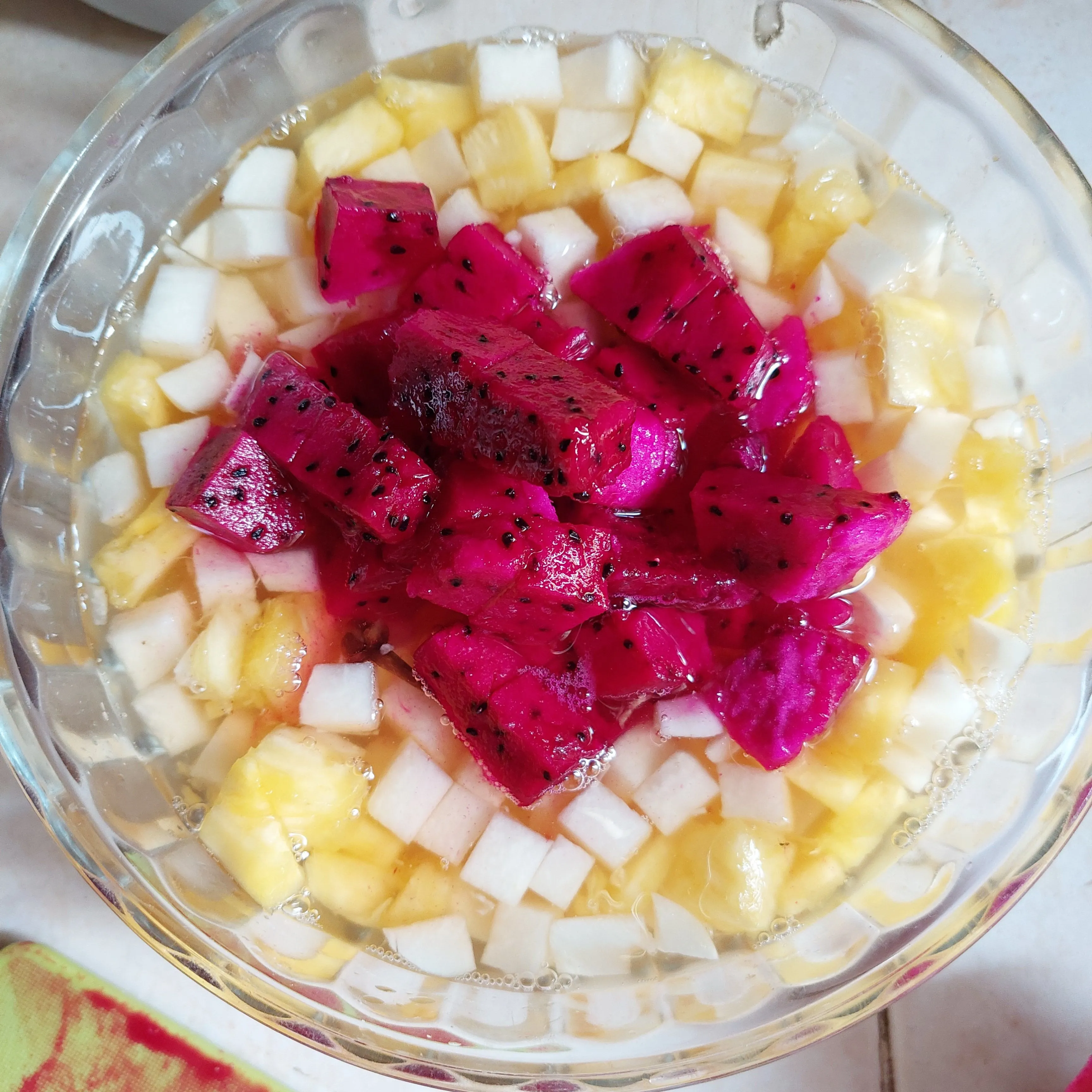 Step 6 Pink Cocktail Nanas Bengkuang