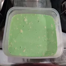 Campur dan aduk rata semua bahan kulit.