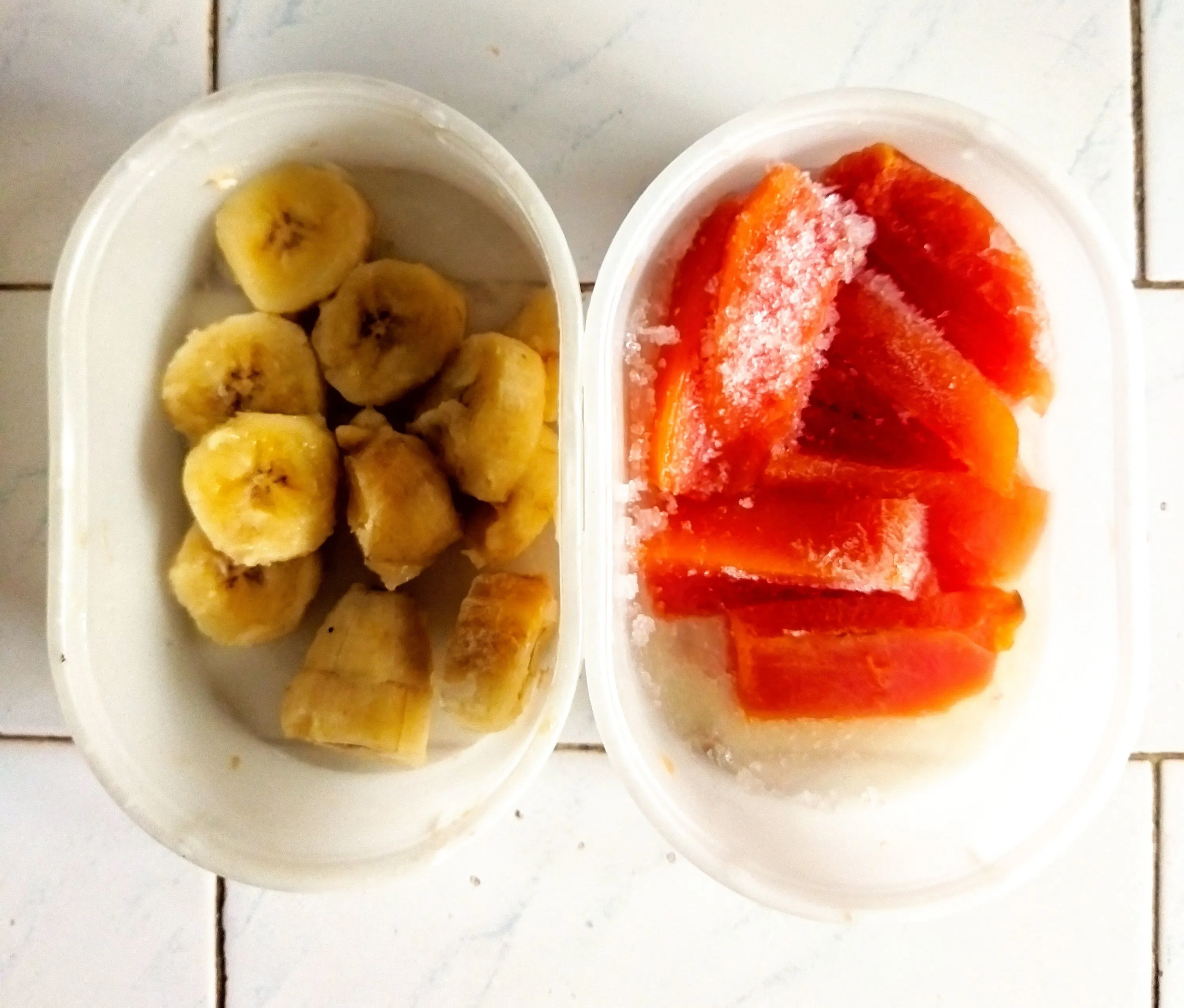 Step 1 Smoothies Pepaya Pisang