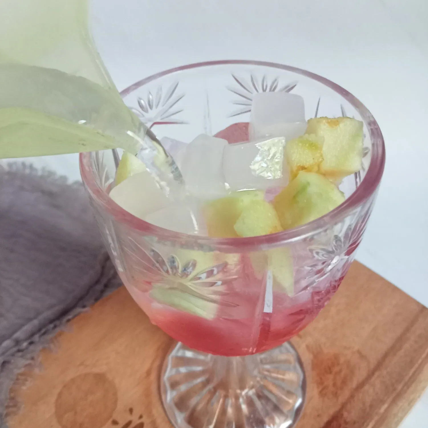 Step 5 Es Apel Nata de Coco