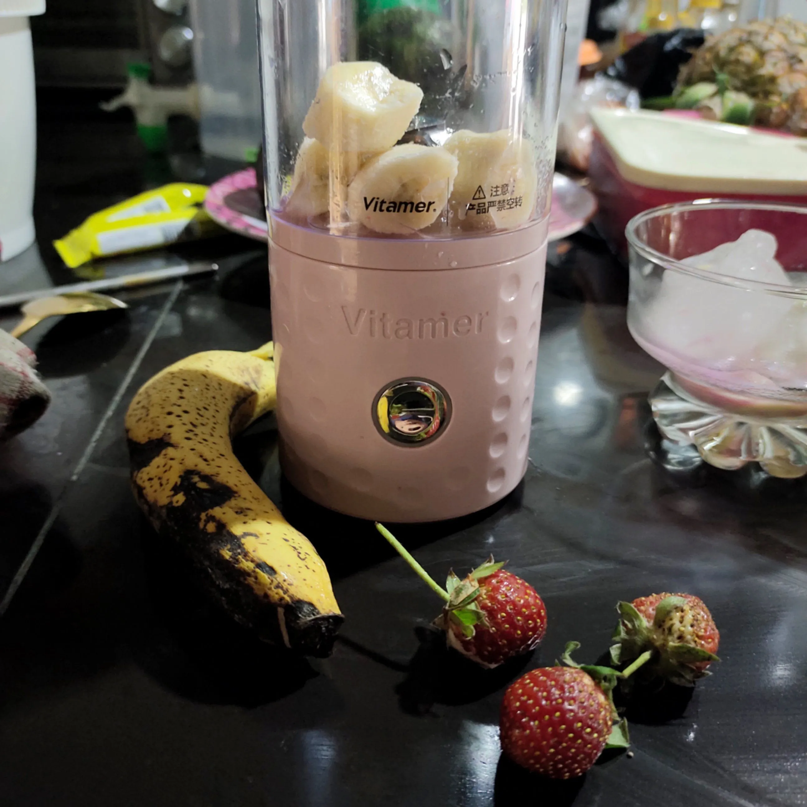 Step 1 Banana Strawberry Smoothies