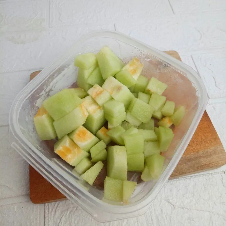 Step 3 Es Kelapa Muda Melon