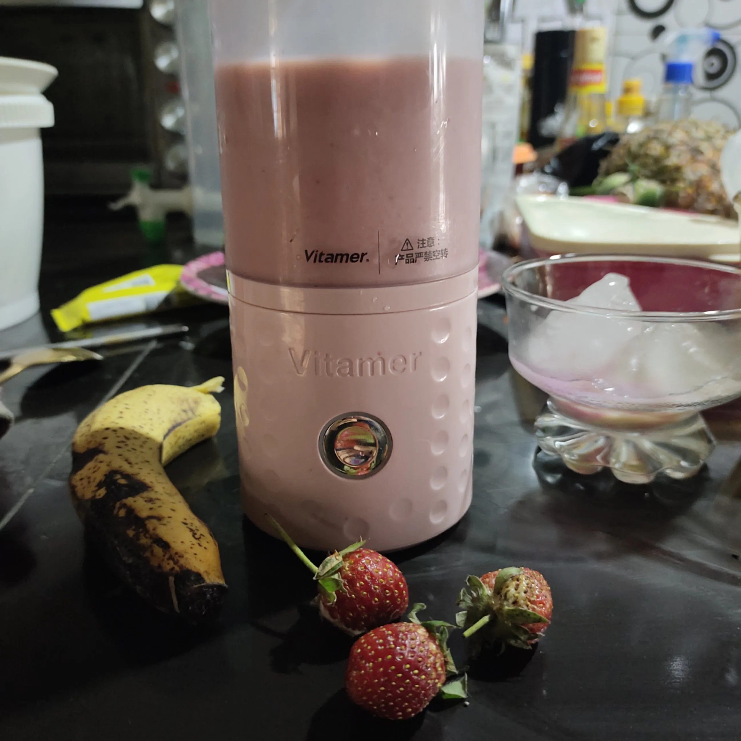 Step 2 Banana Strawberry Smoothies